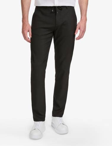 Siyah Slim Fit Kanvas Pantolon