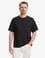Siyah Comfort Fit %100 Pamuk Bisiklet Yaka Basic Tişört