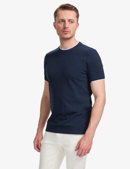 Lacivert Slim Fit Tişört - 50327865012