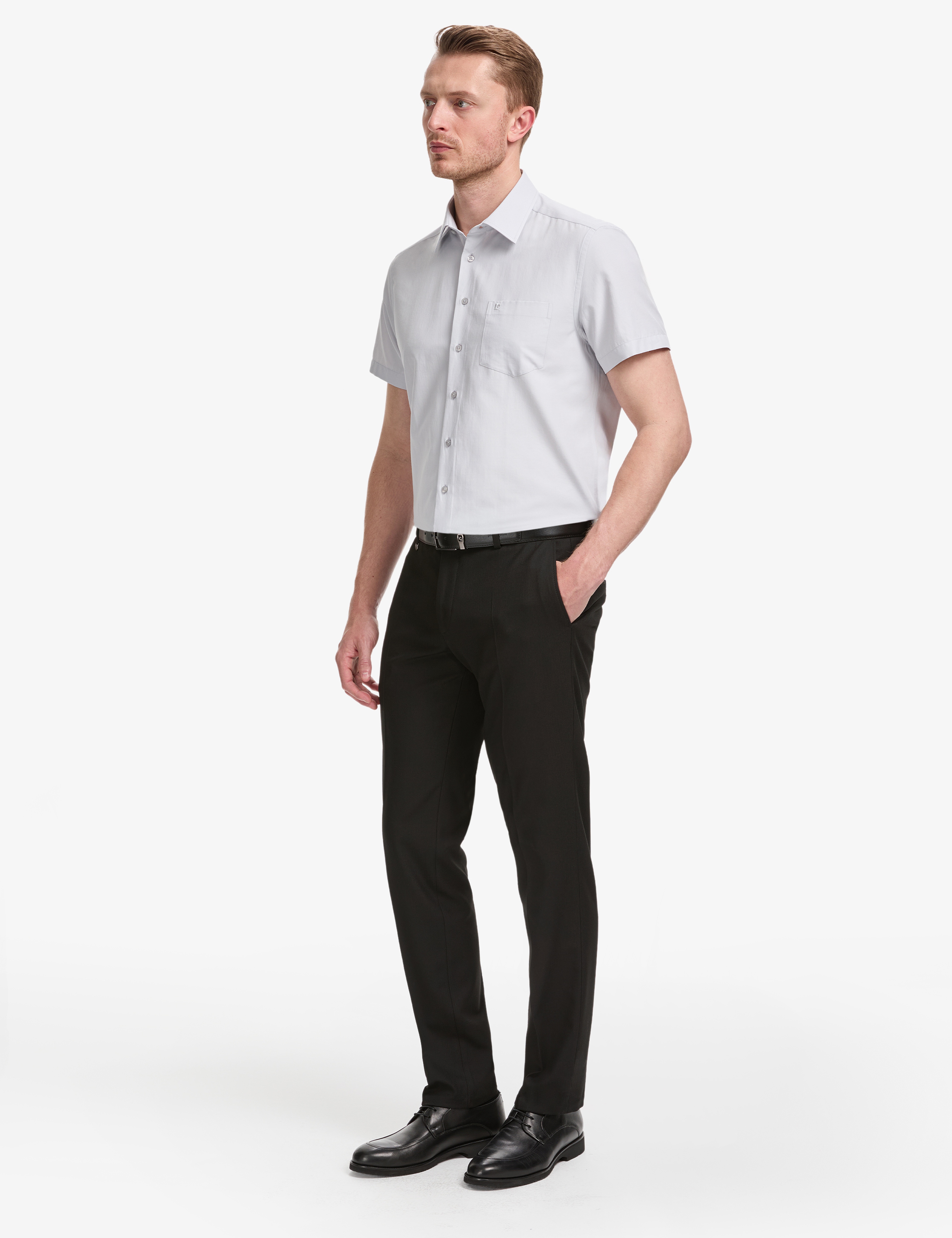 Siyah Slim Fit Kumaş Pantolon - Image 3