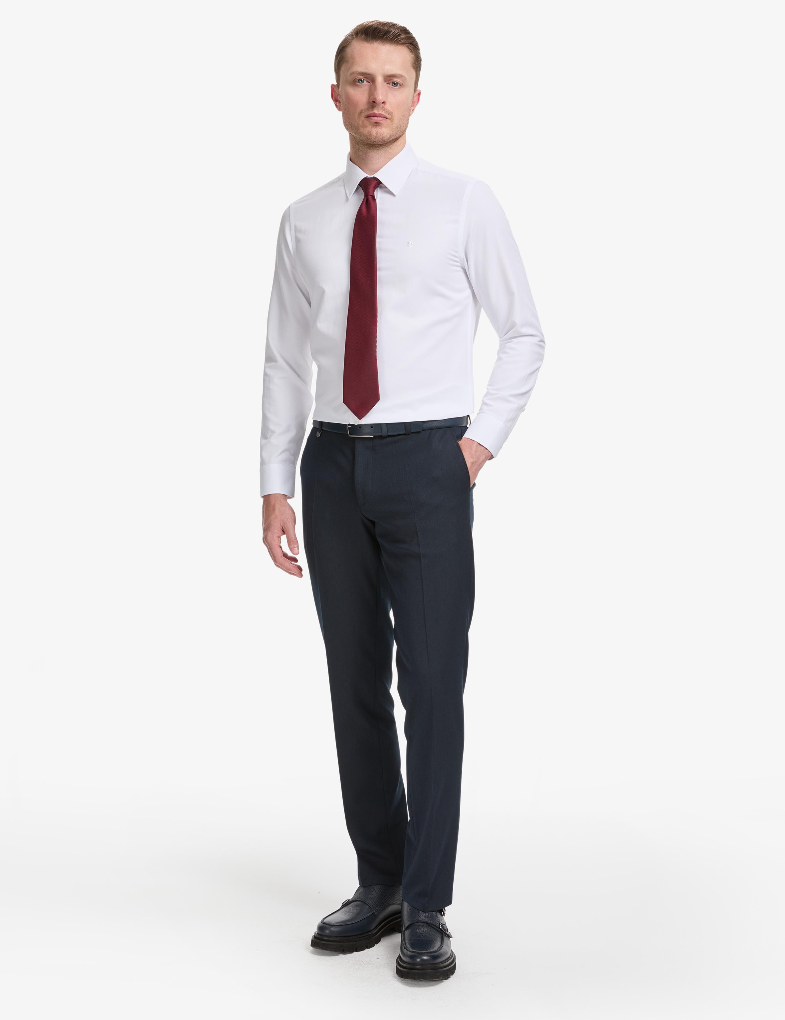 Lacivert Slim Fit Kumaş Pantolon
