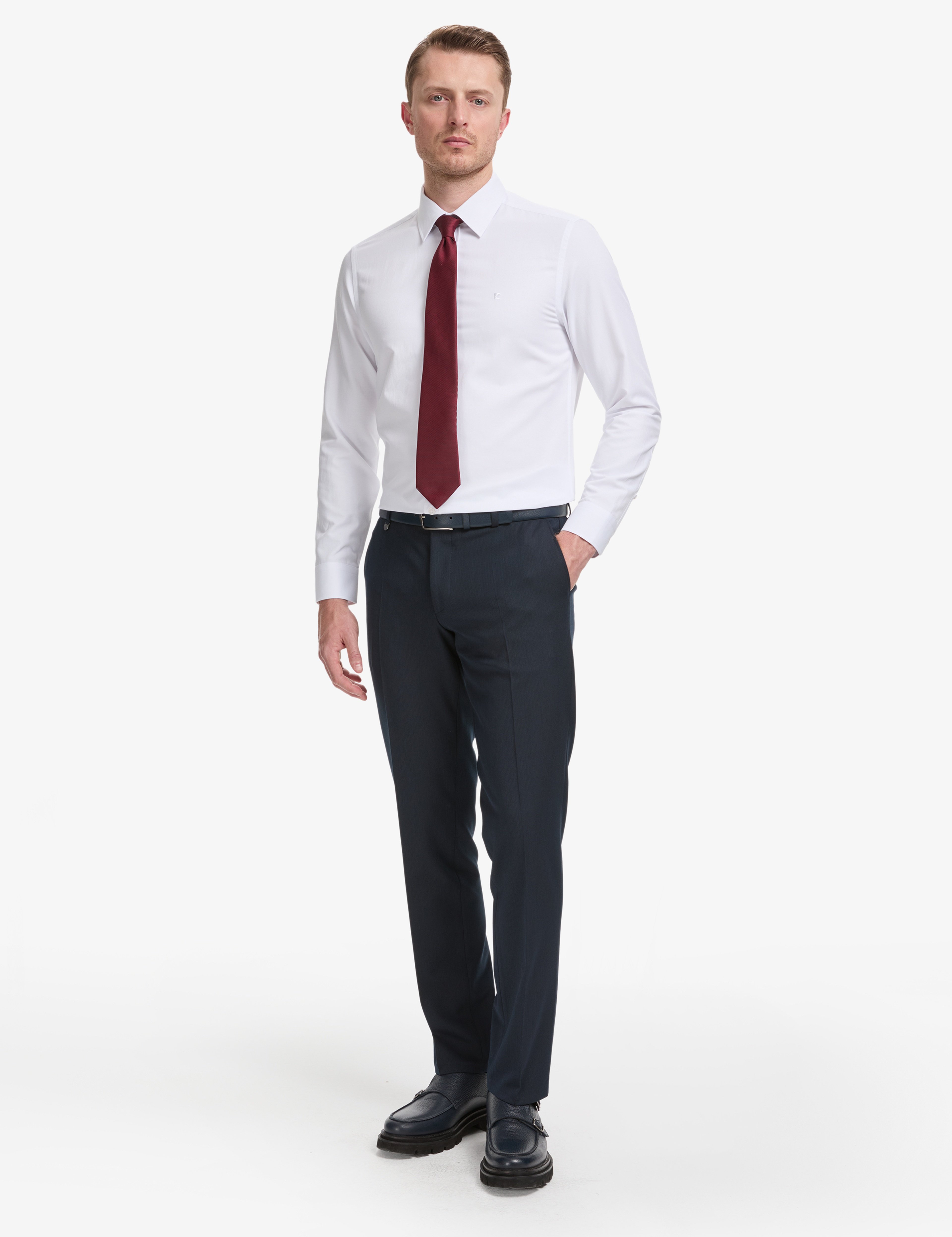 Lacivert Slim Fit Kumaş Pantolon - Image 2