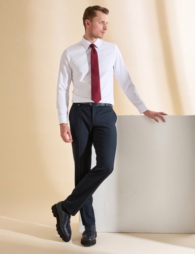 Lacivert Slim Fit Kumaş Pantolon