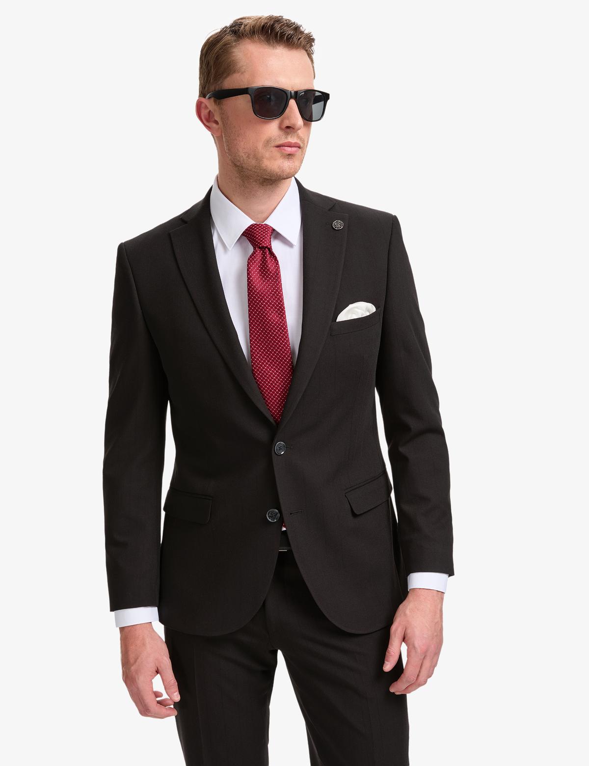 Siyah Ex. Slim Fit Takım Elbise - 50324564026