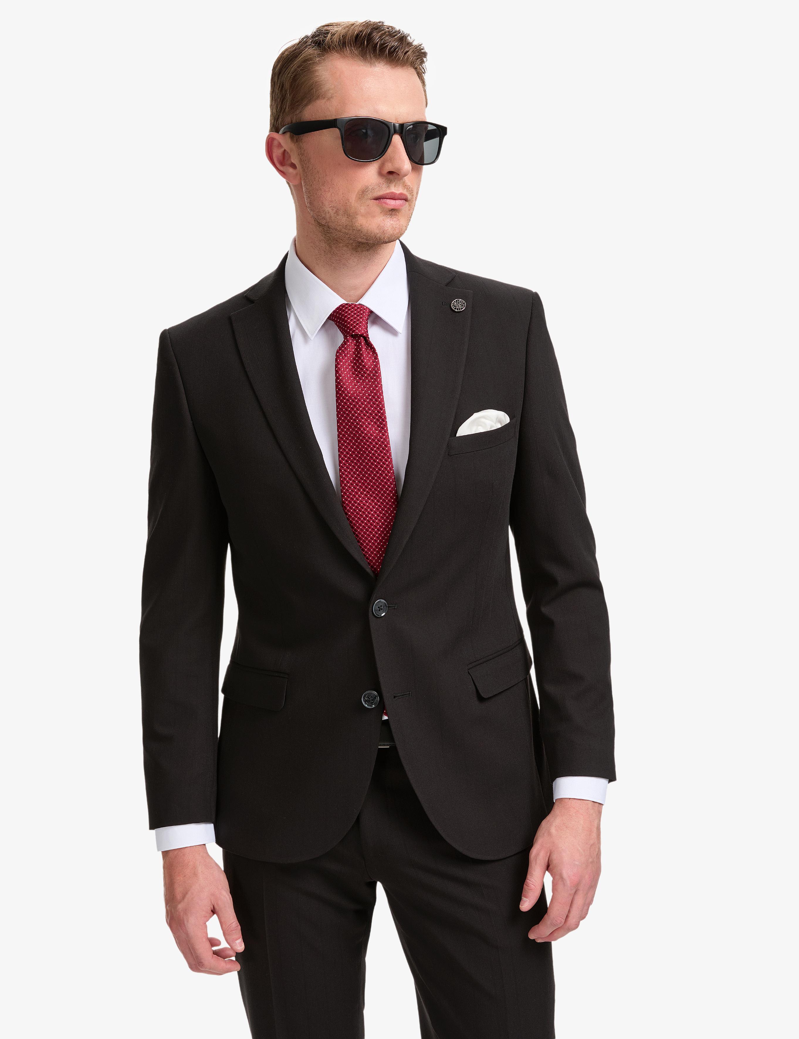 Siyah Ex. Slim Fit Takım Elbise