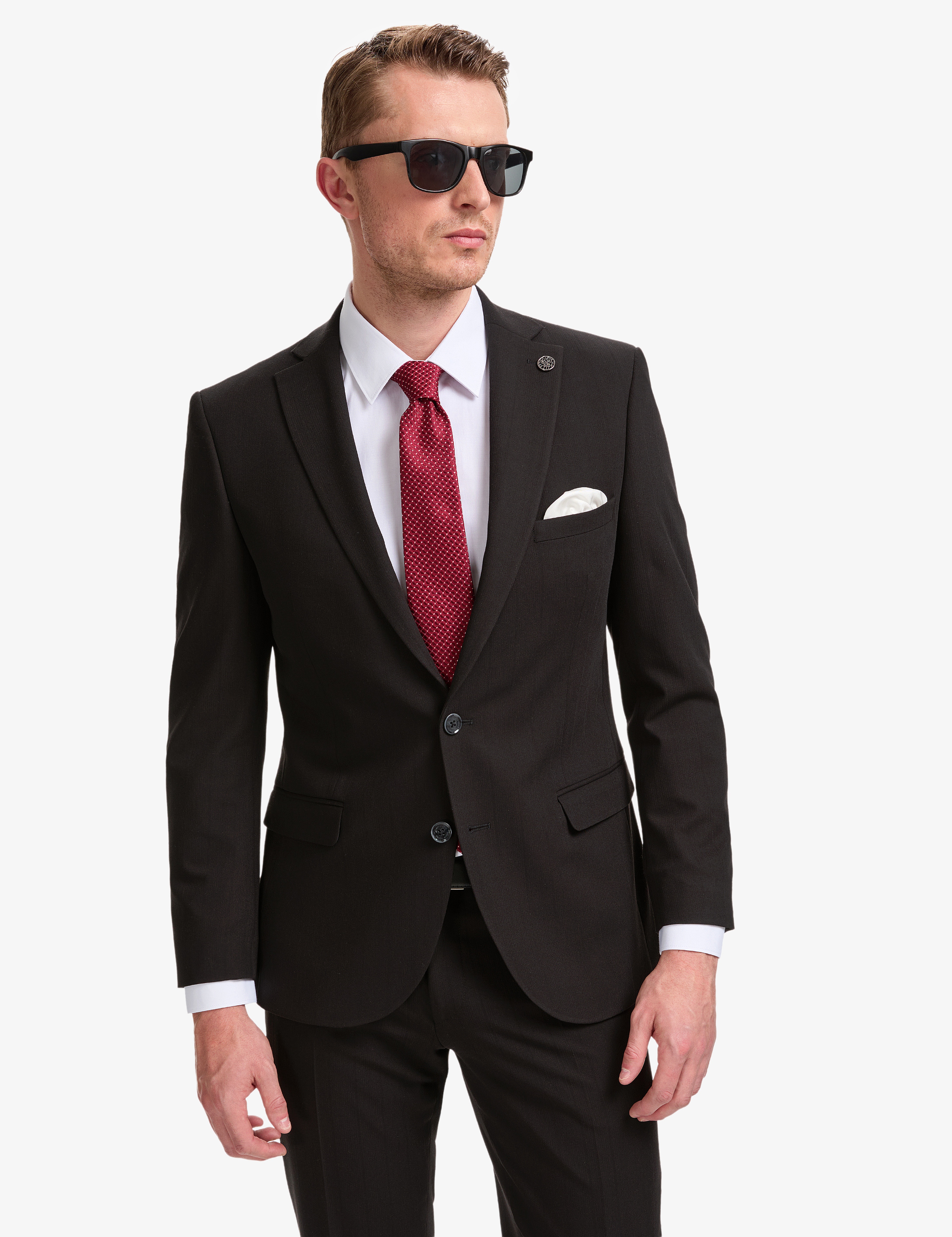 Siyah Extra Slim Fit Takım Elbise - Image 5
