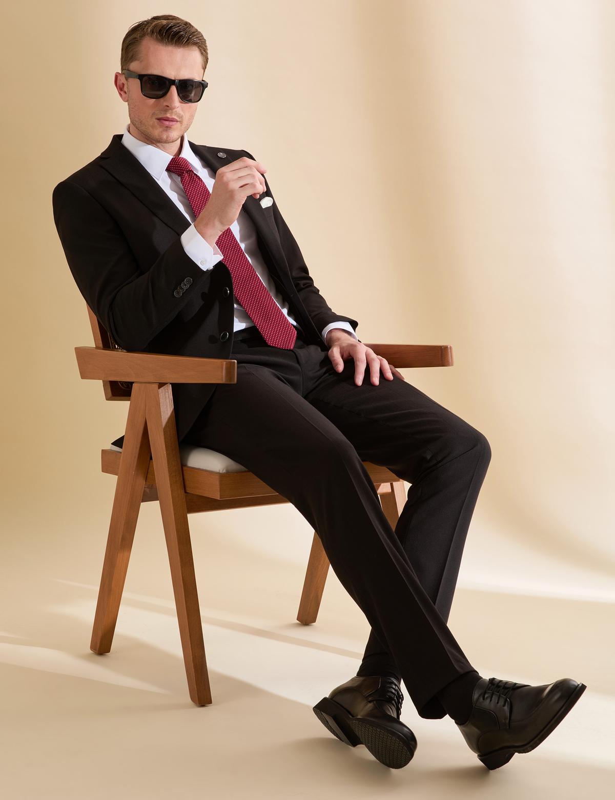 Siyah Ex. Slim Fit Takım Elbise