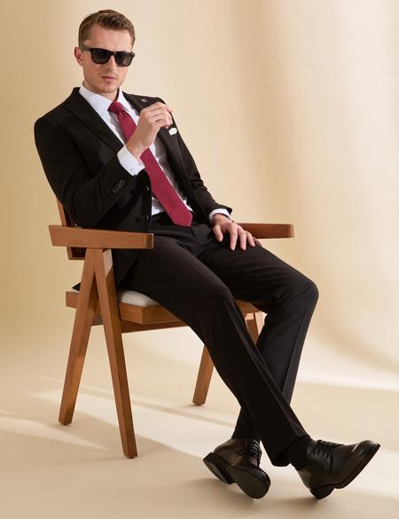 Siyah Ex. Slim Fit Takım Elbise - 50324564026