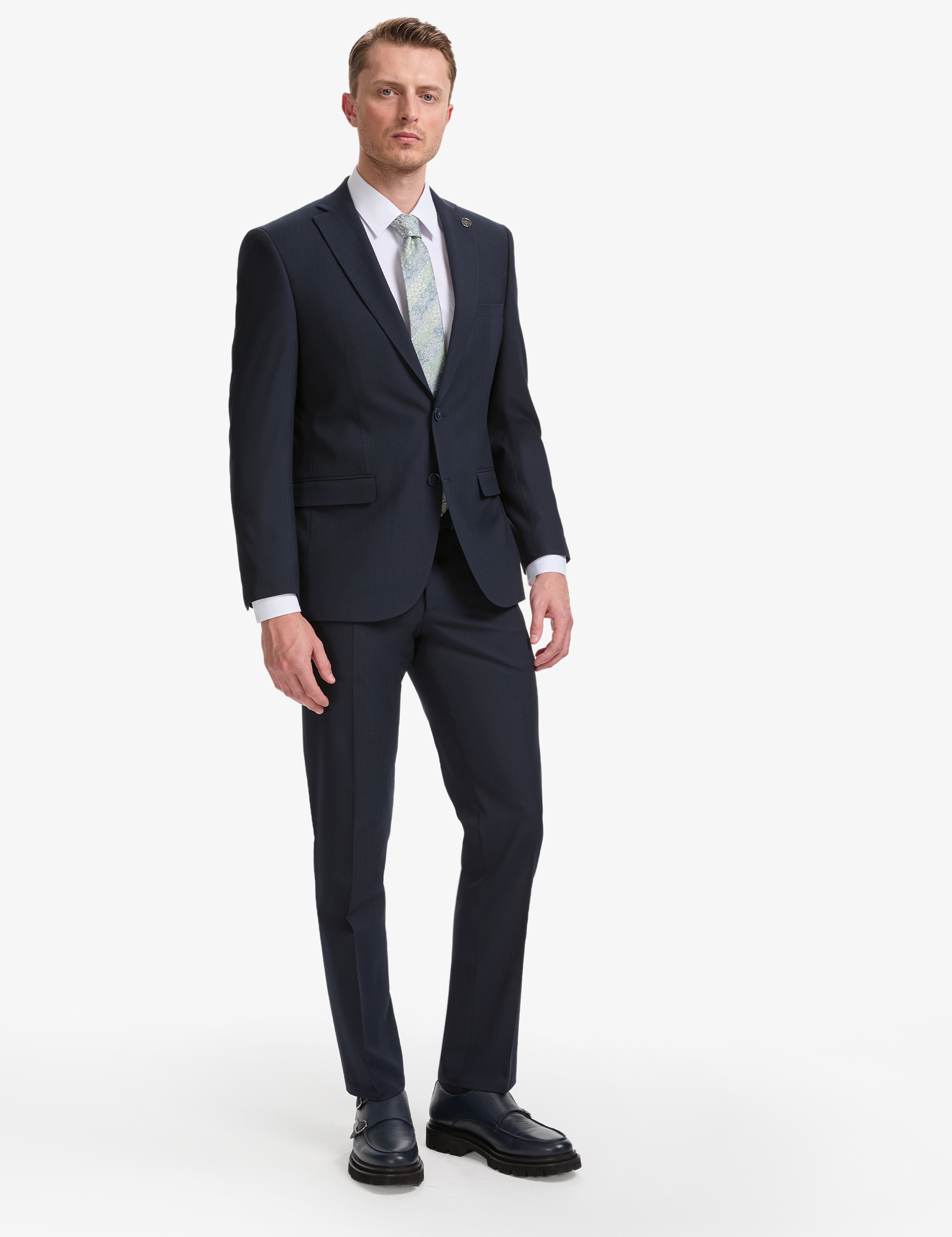 Lacivert Slim Fit Takım Elbise - Image 2