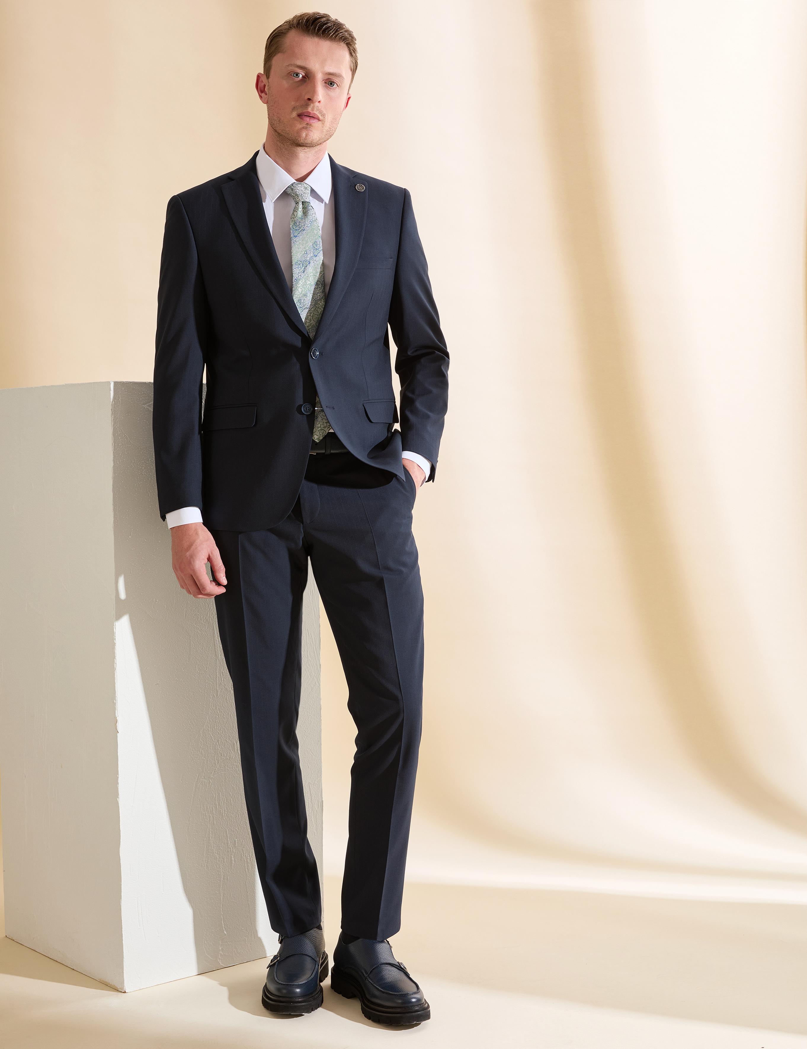 Lacivert Slim Fit Takım Elbise