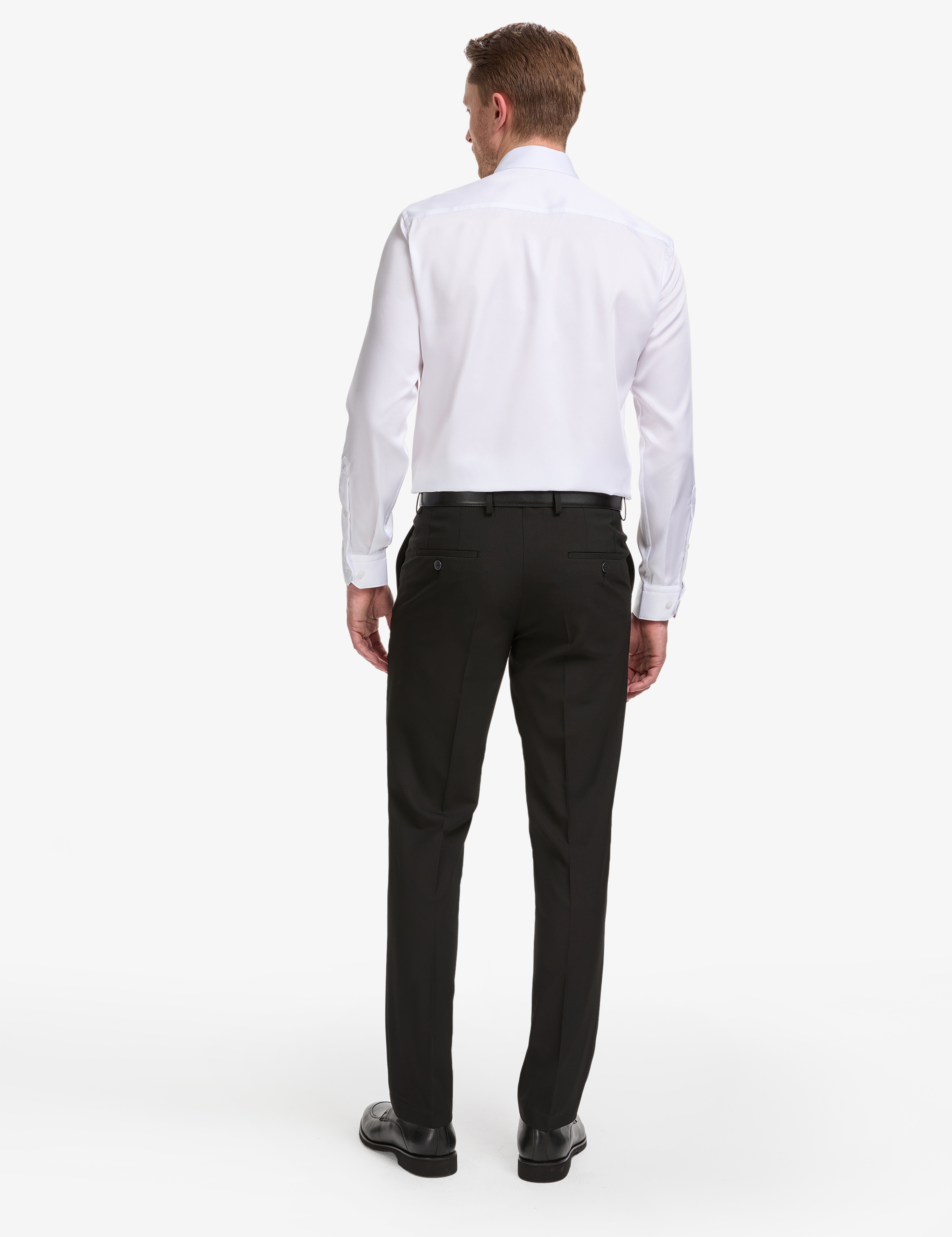 Siyah Slim Fit Kumaş Pantolon - Image 5