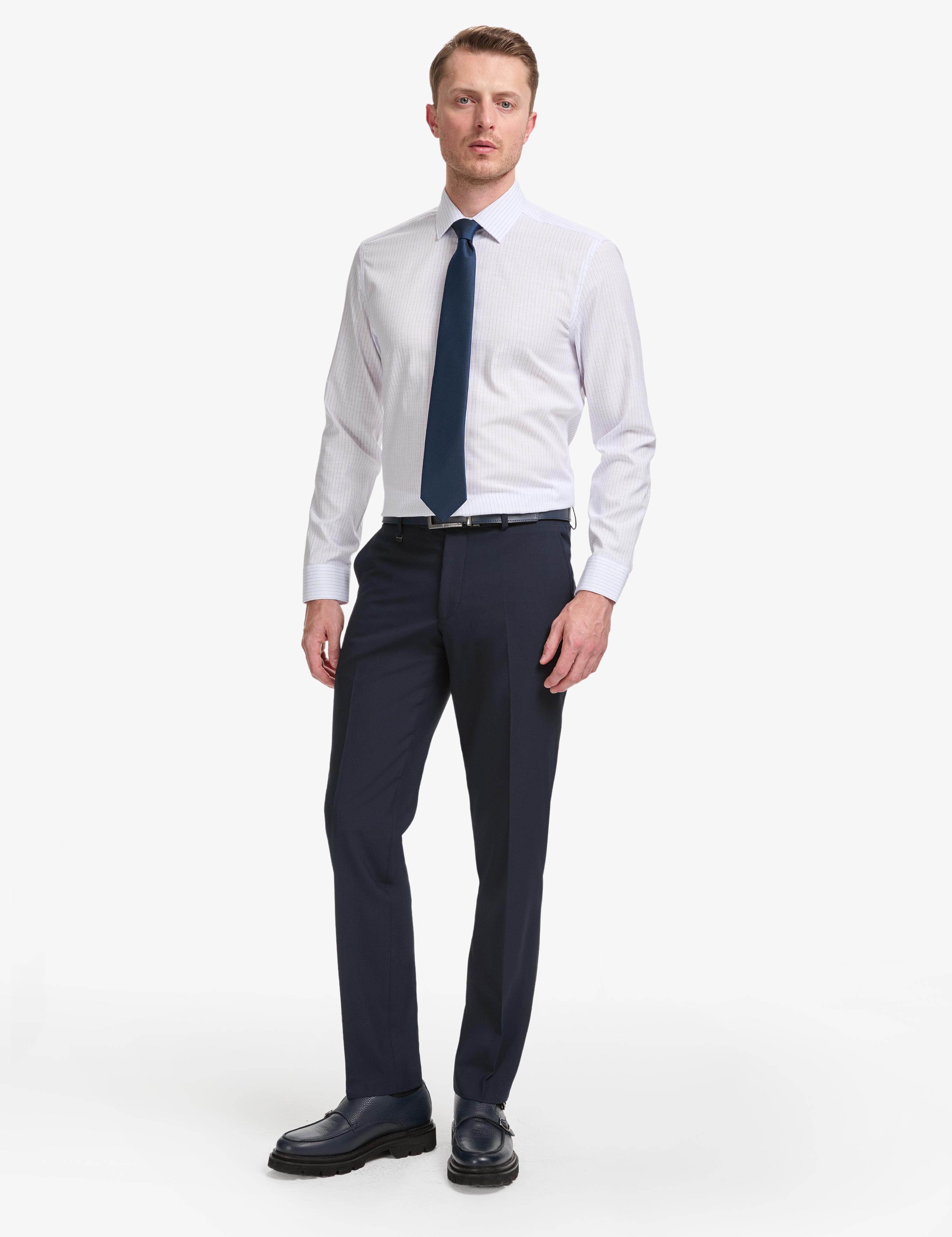 Lacivert Slim Fit Kumaş Pantolon