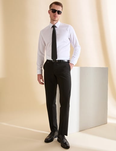 Siyah Slim Fit Kumaş Pantolon