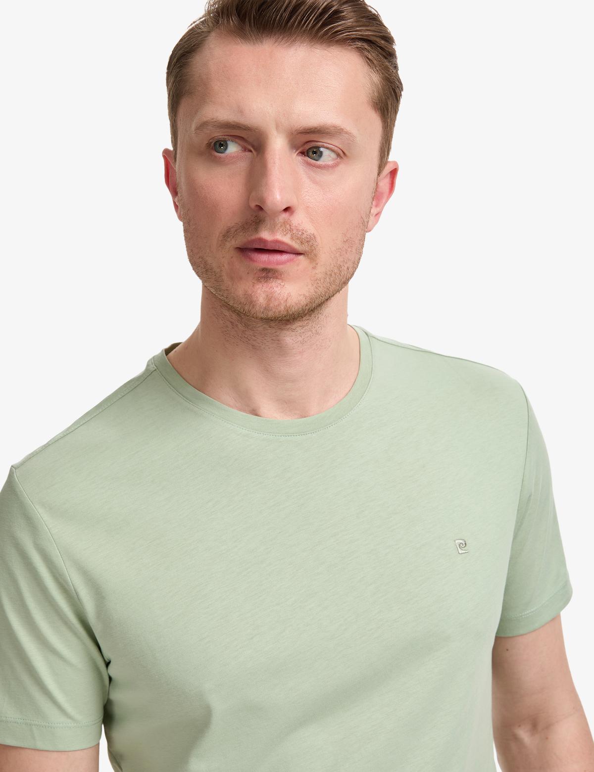 Çağla Slim Fit %100 Pamuk Bisiklet Yaka Basic Tişört - 50325307052