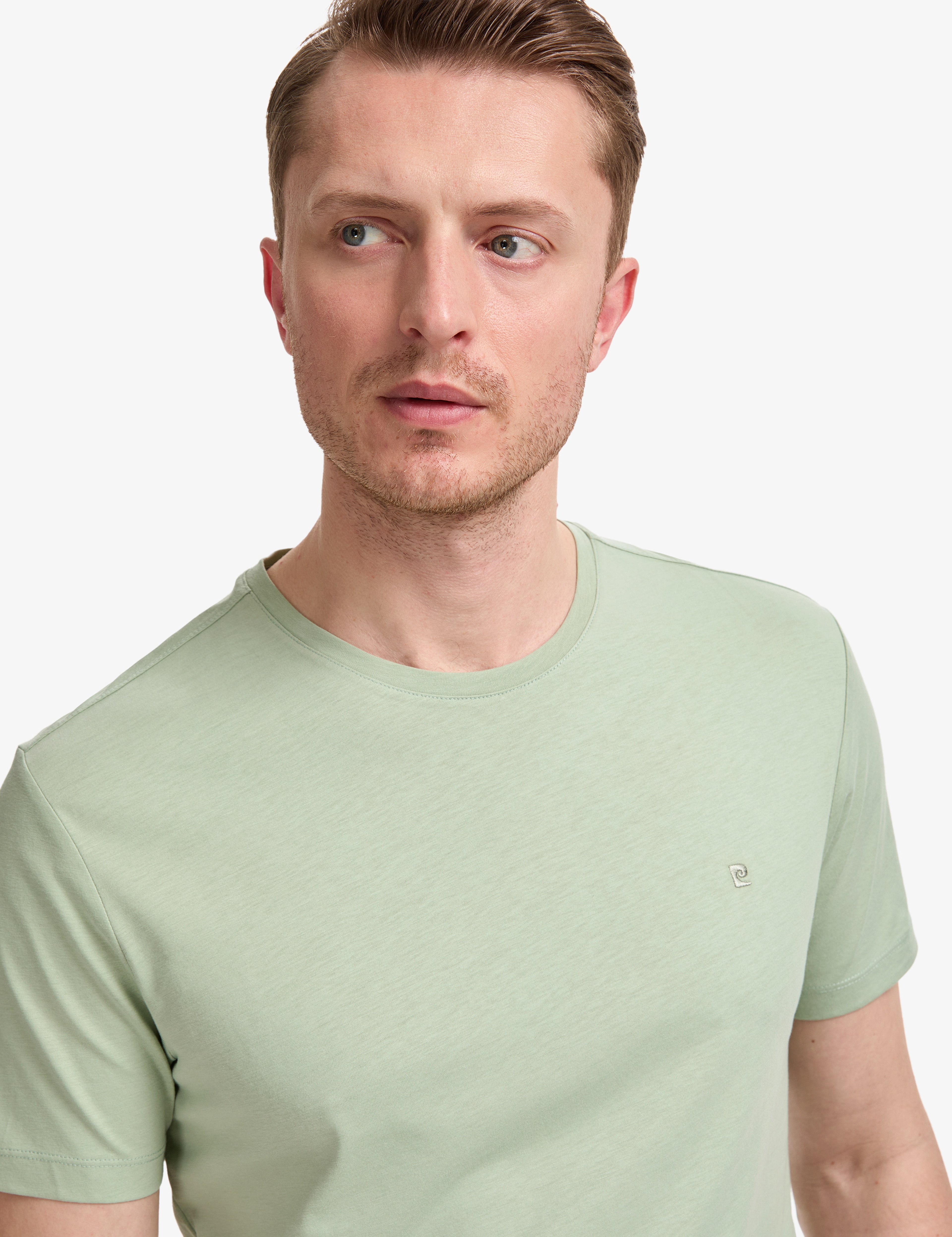 Çağla Slim Fit %100 Pamuk Bisiklet Yaka Basic Tişört - Image 2