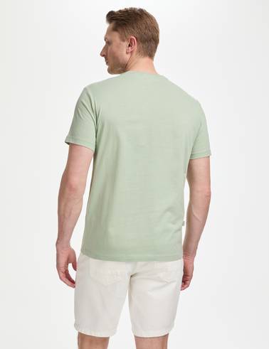 Çağla Slim Fit %100 Pamuk Bisiklet Yaka Basic Tişört