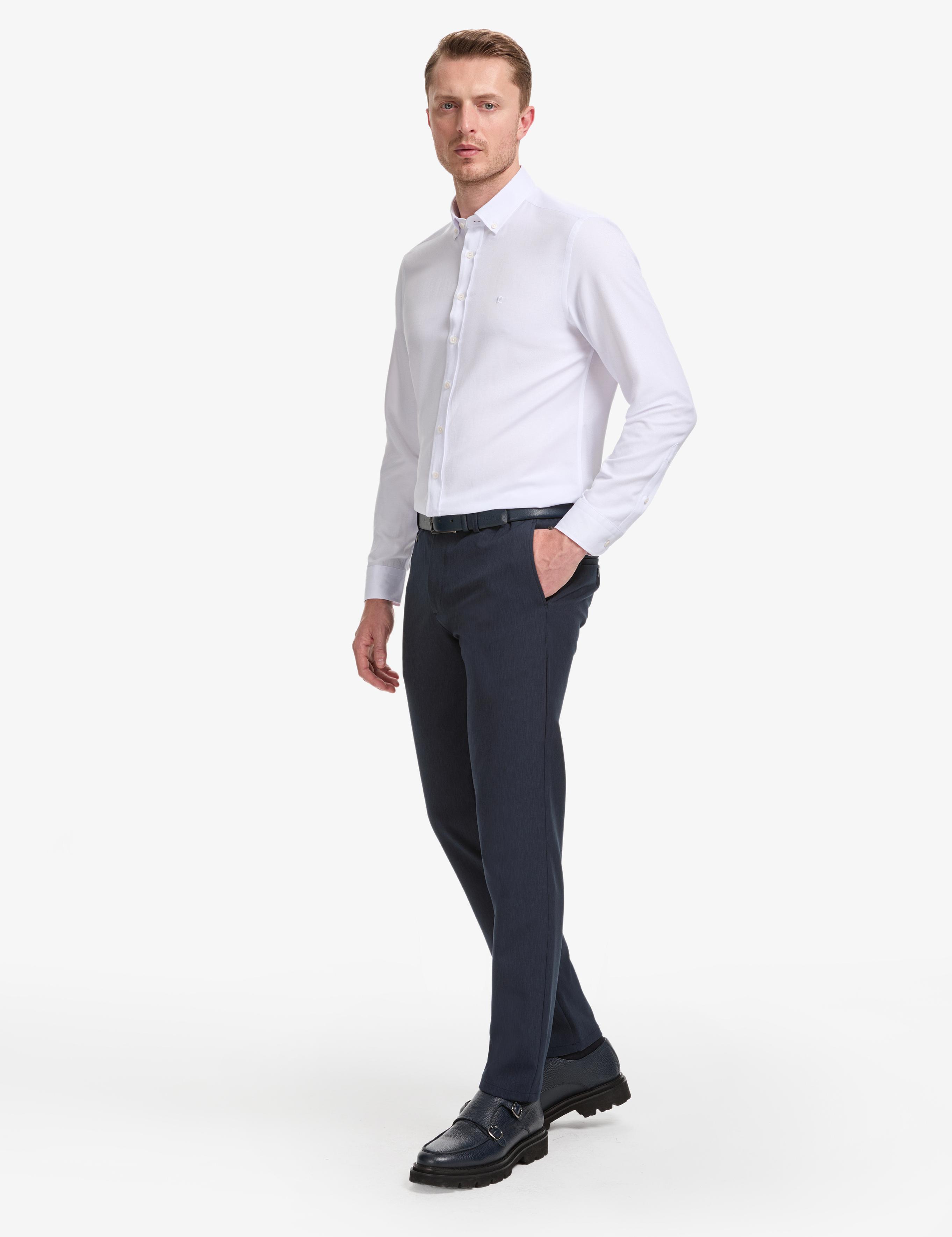 Lacivert Ex. Slim Fit Kumaş Pantolon