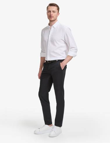 Siyah Slim Fit Kanvas Pantolon