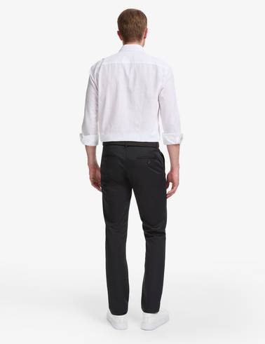 Siyah Slim Fit Kanvas Pantolon