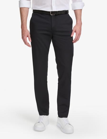 Siyah Slim Fit Kanvas Pantolon - 50321979065