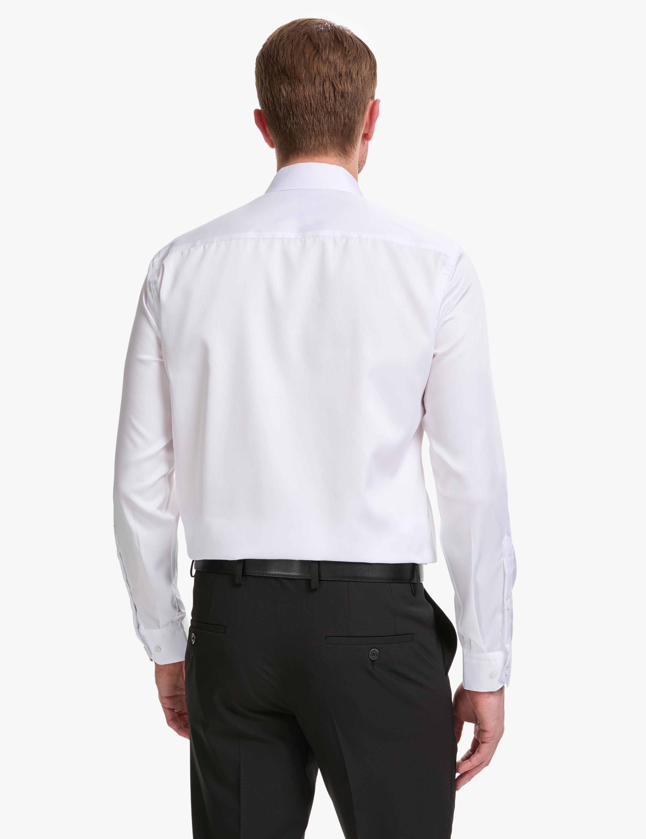 Beyaz Slim Fit Uzun Kollu Basic Gömlek