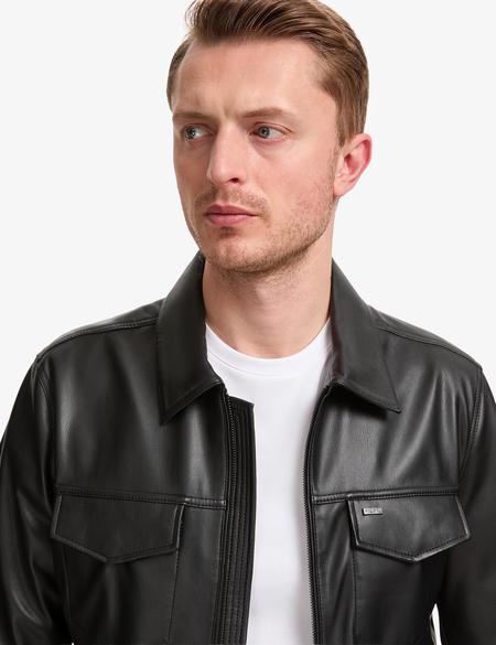 Siyah Deri Ceket - 50328162009