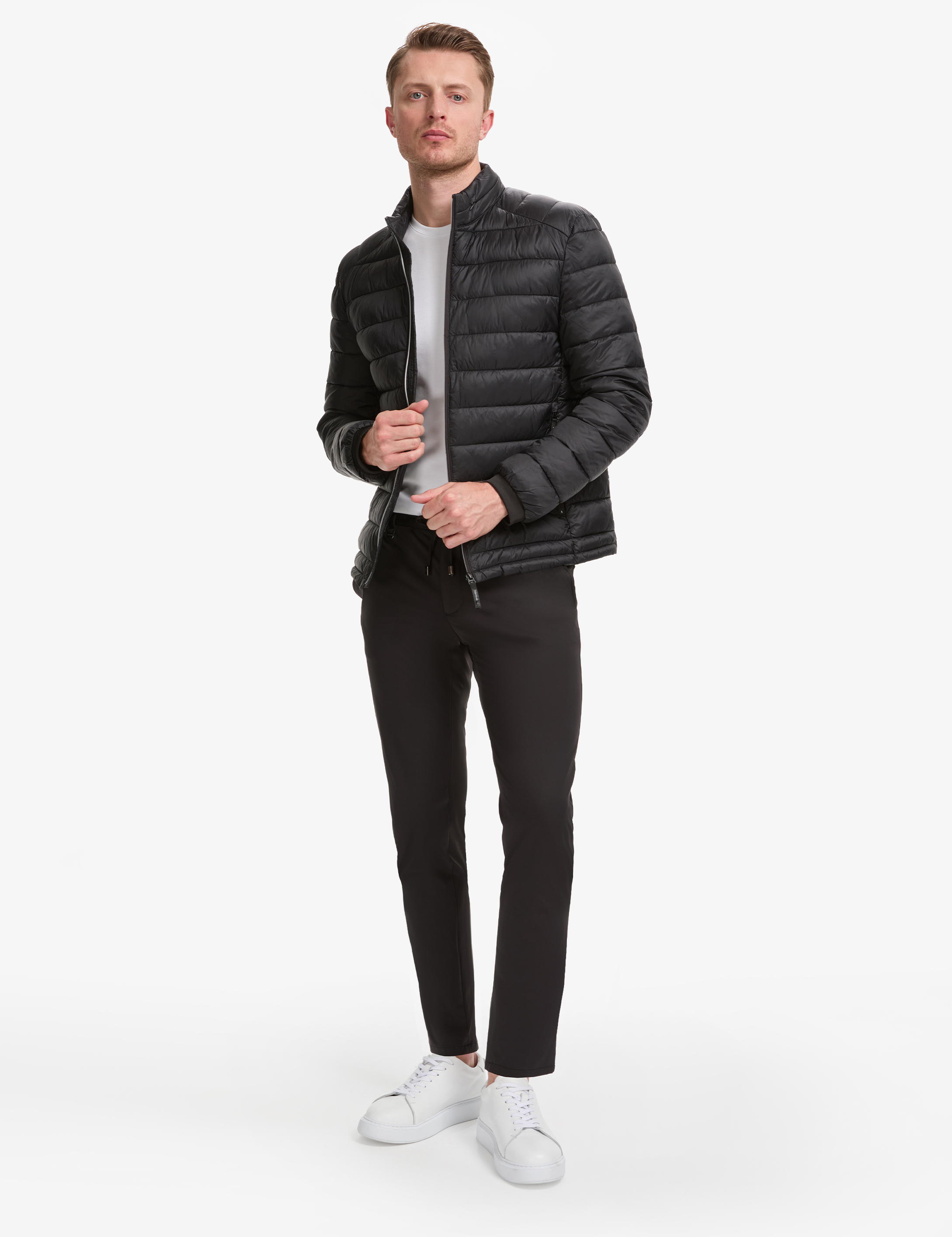 Siyah Cropped Slim Mont