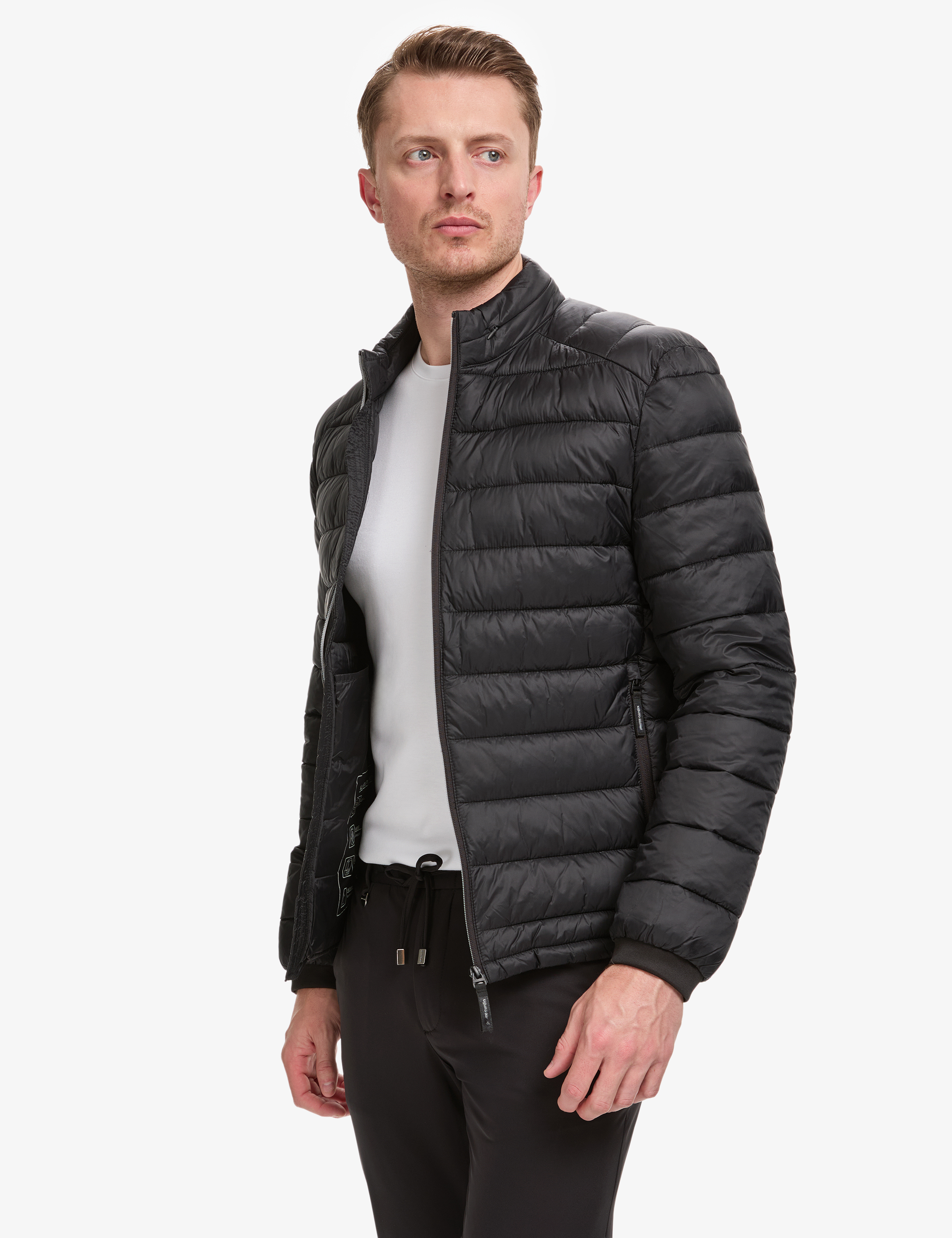 Siyah Cropped Slim Mont