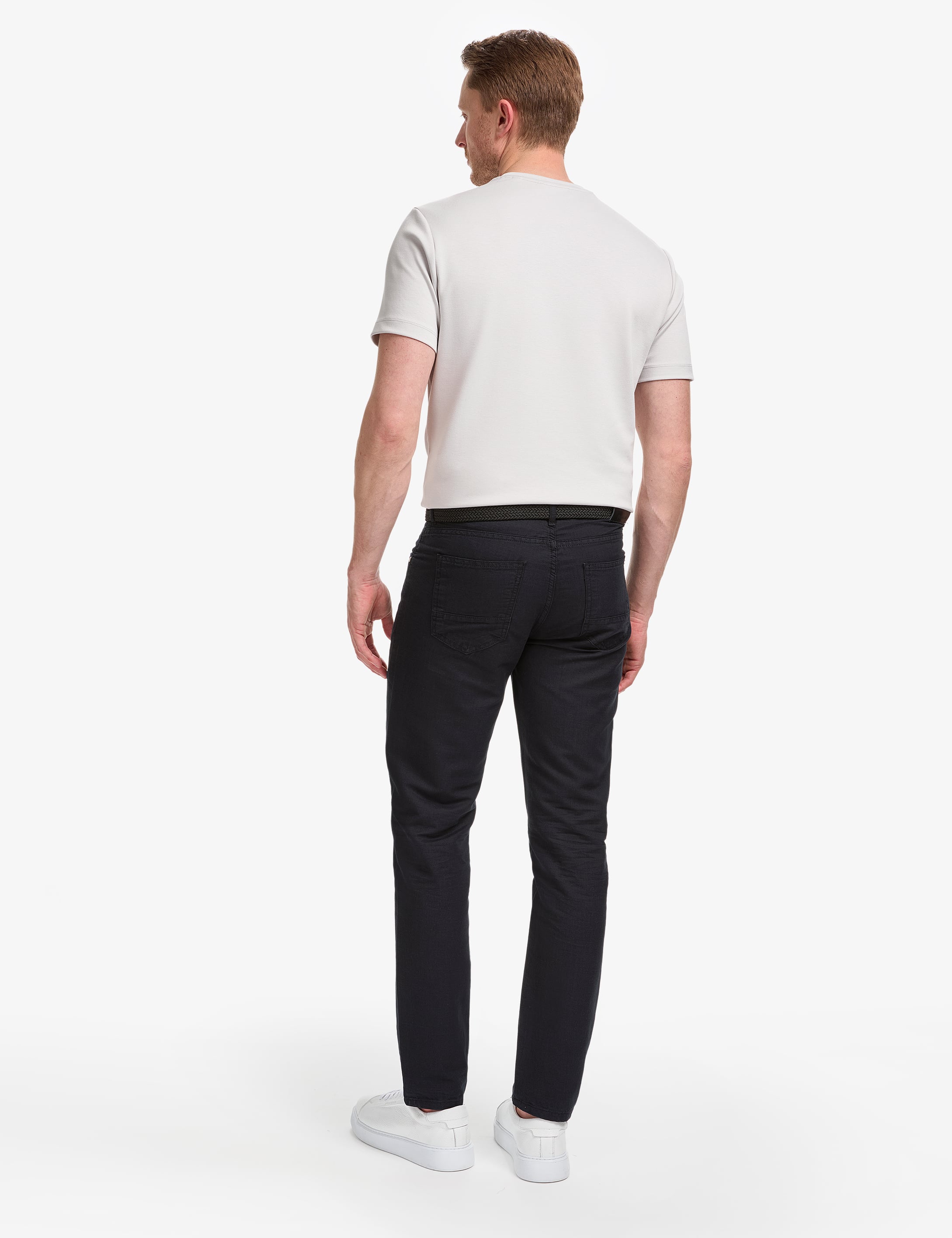 Pierre Cardin Siyah Slim Fit Keten Karışımlı Kanvas Pantolon görsel 4