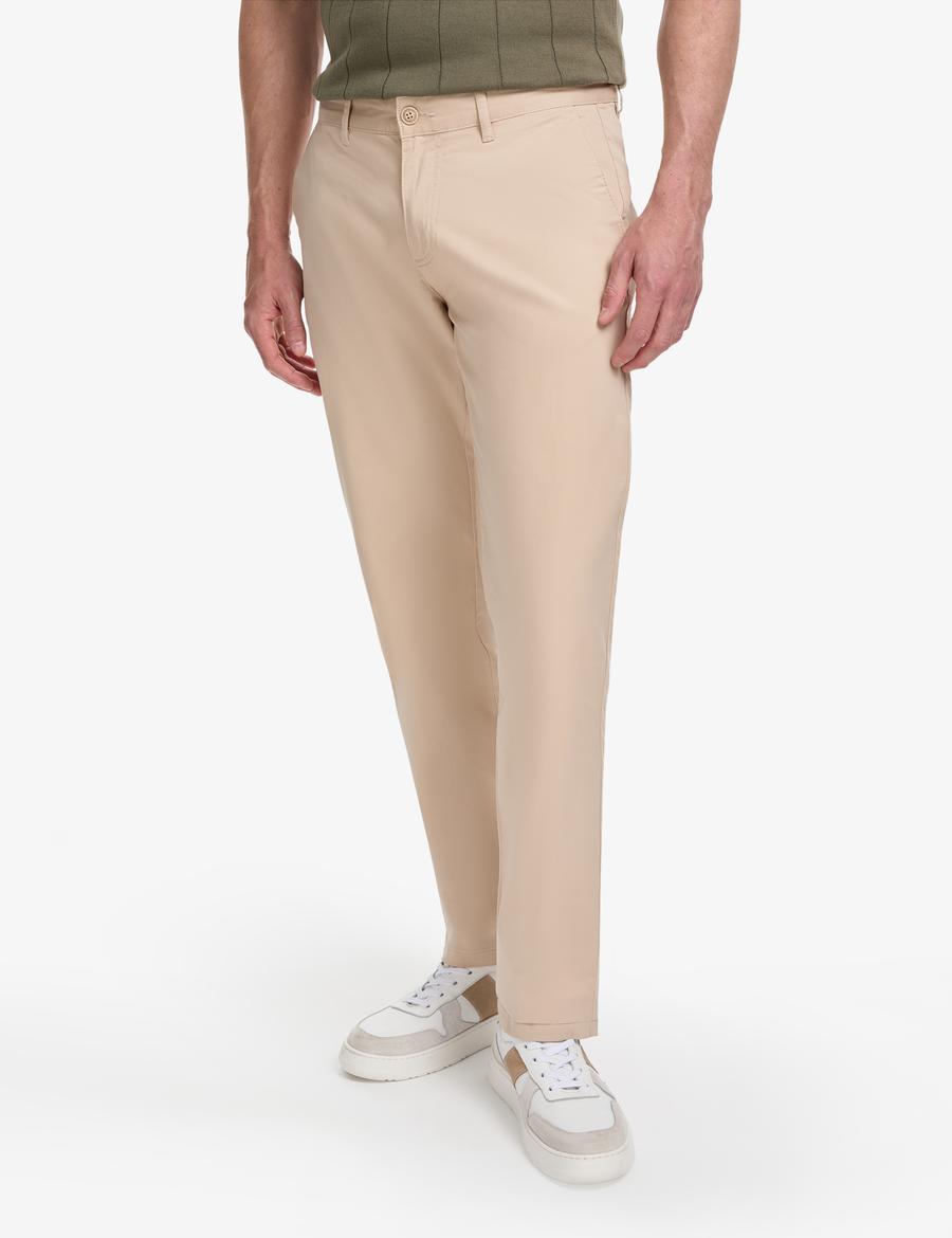 Bej Regular Fit Kanvas Pantolon