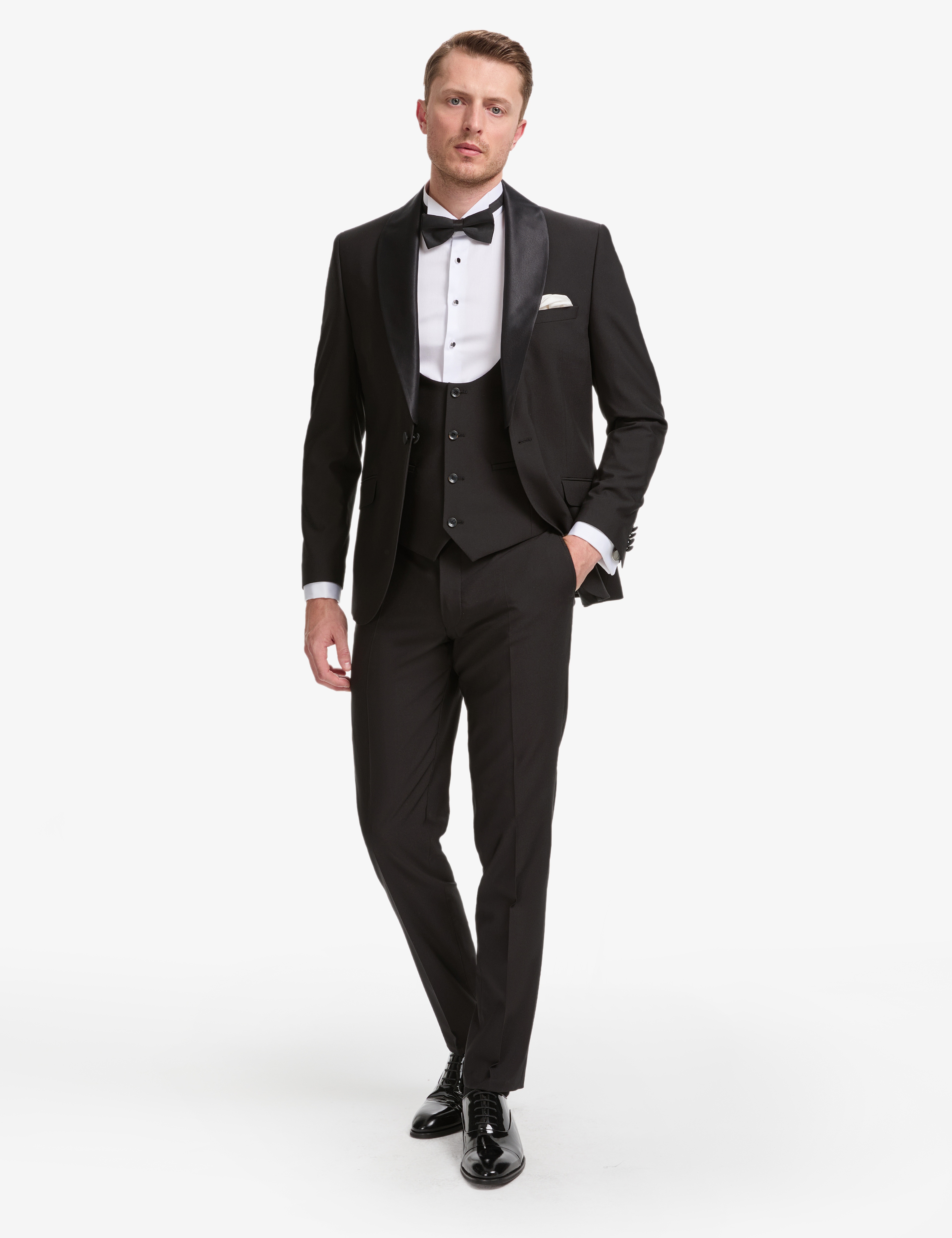 Siyah Ex. Slim Fit Smokin - Image 4