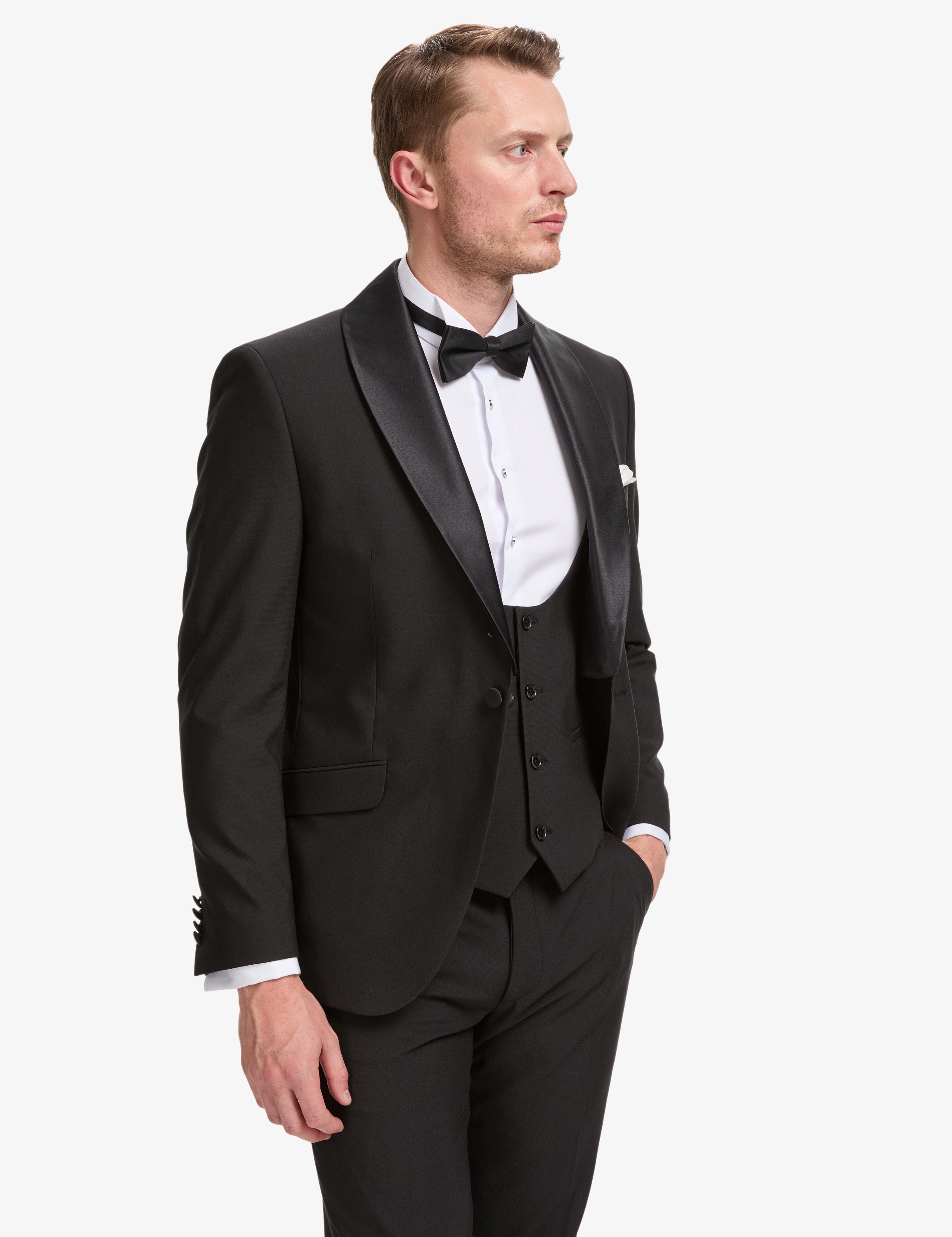 Siyah Ex. Slim Fit Smokin - Image 5