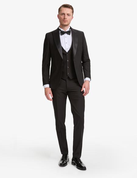 Siyah Ex. Slim Fit Smokin - 50324239008