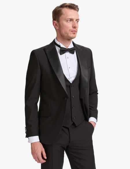 Siyah Ex. Slim Fit Smokin - 50324239008