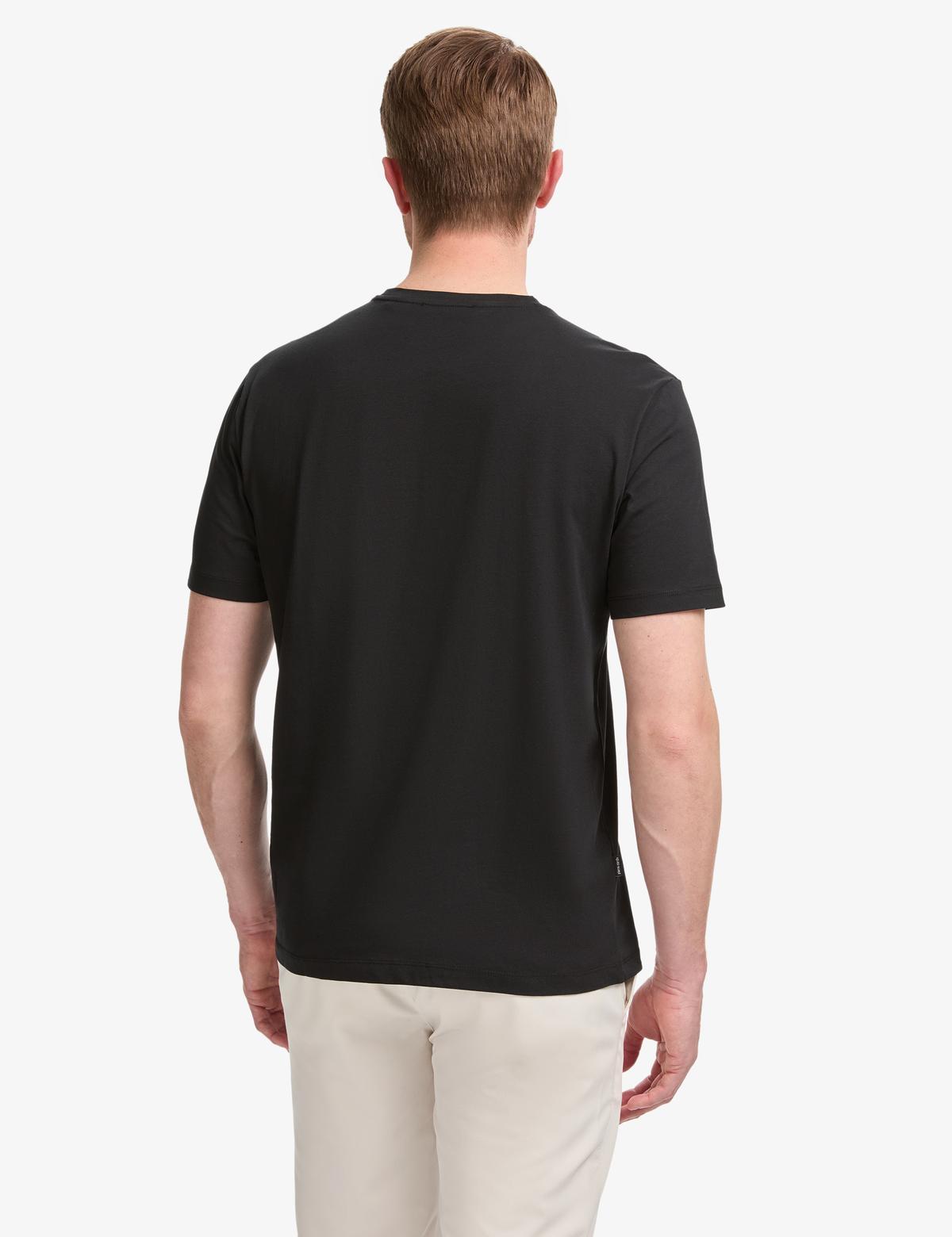 Siyah Regular Fit %100 Pamuk Bisiklet Yaka Basic Tişört - 50325299048