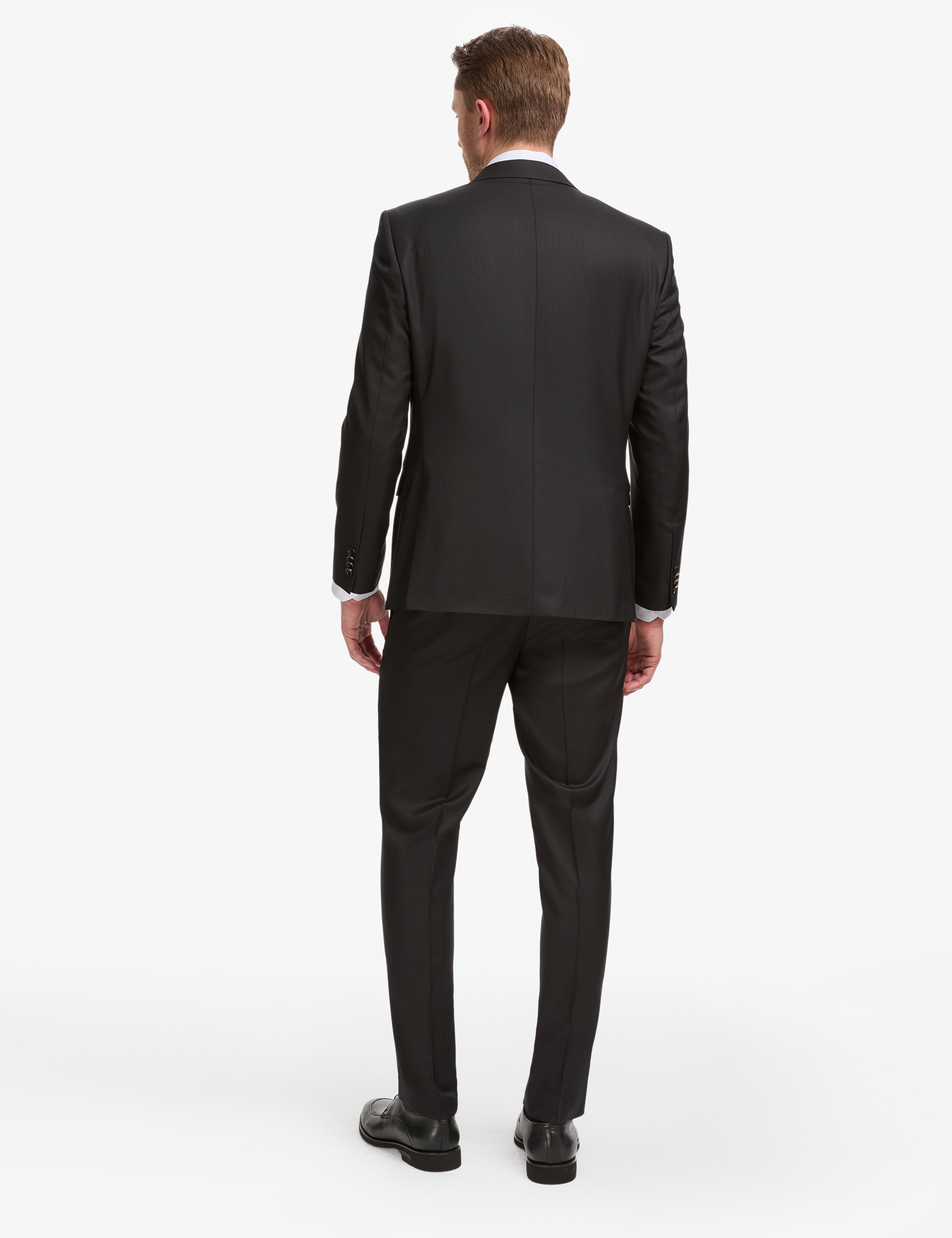 Siyah Slim Fit %100 Yün Takım Elbise