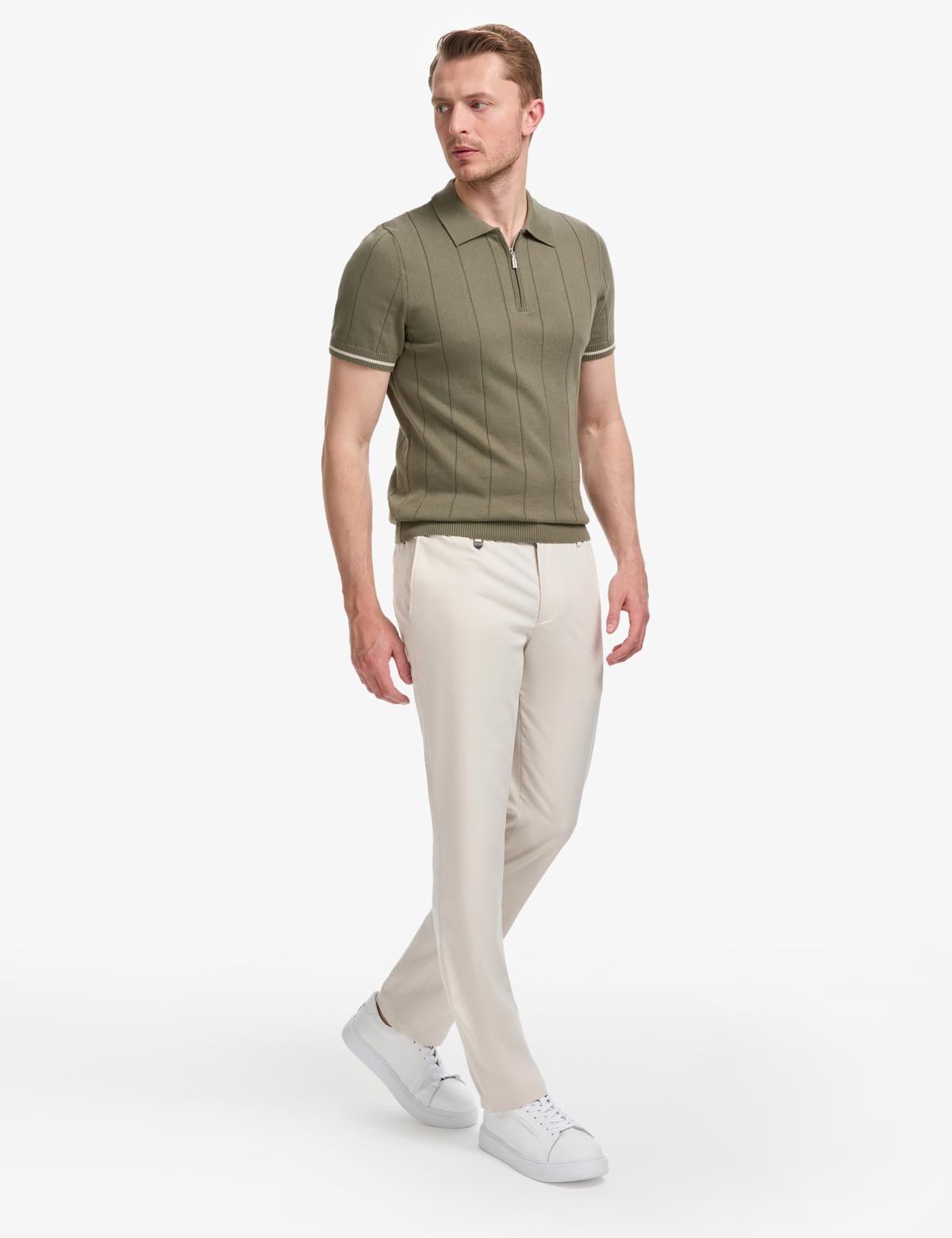 Bej Slim Fit Kumaş Pantolon - 50324276026