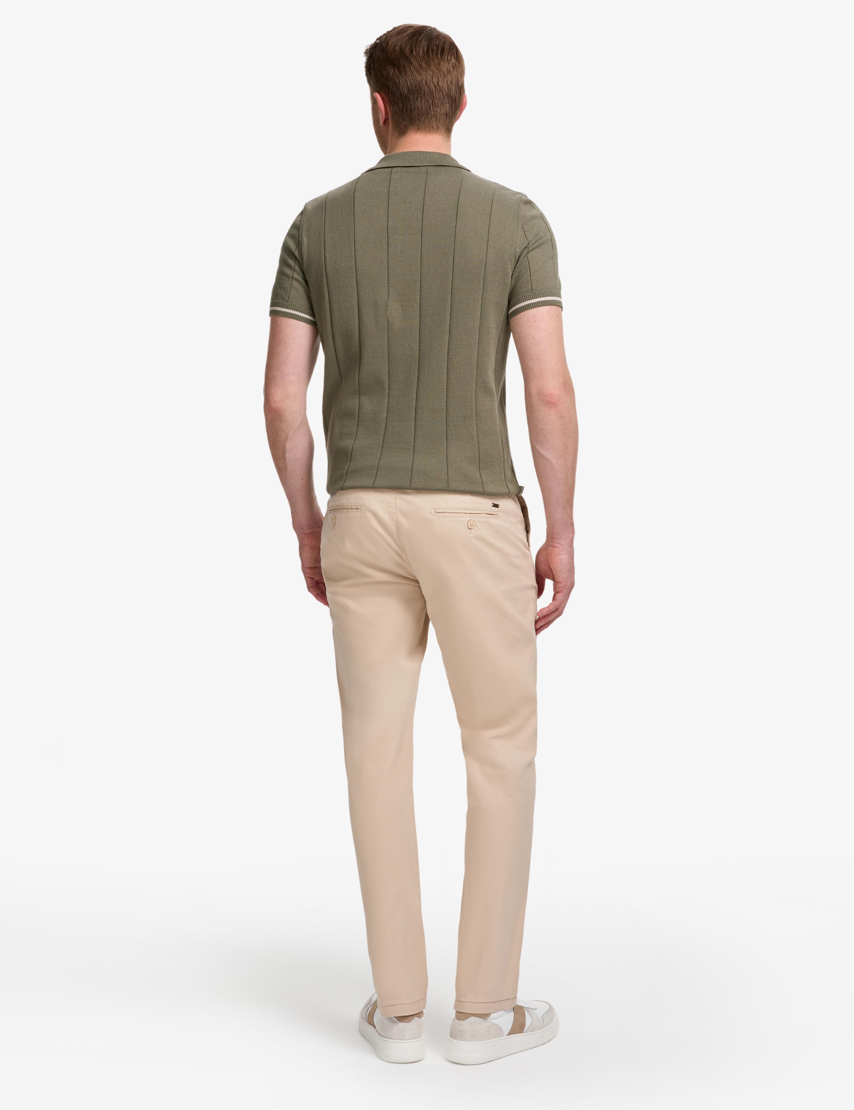 Bej Regular Fit Kanvas Pantolon