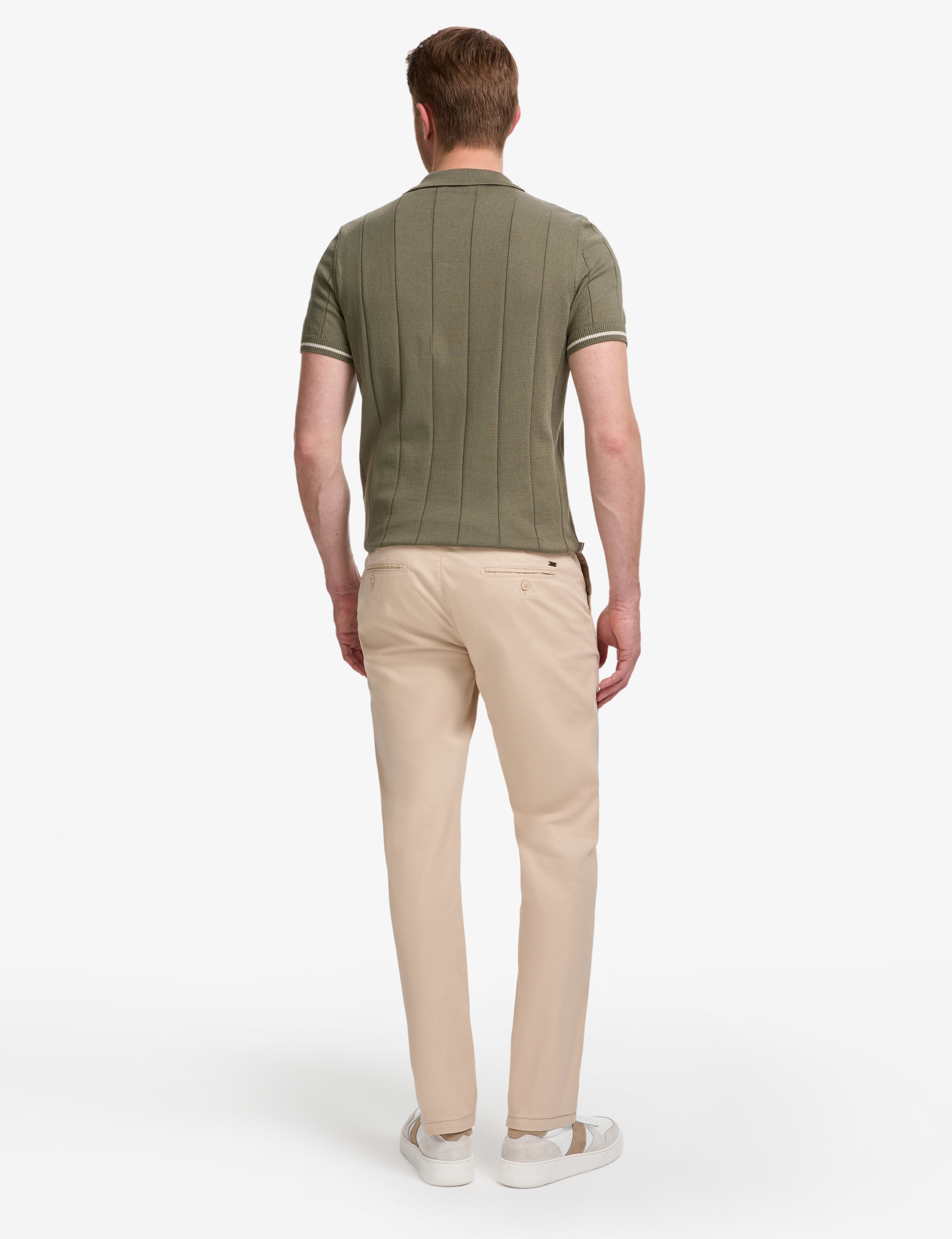 Bej Regular Fit Basic Kanvas Pantolon