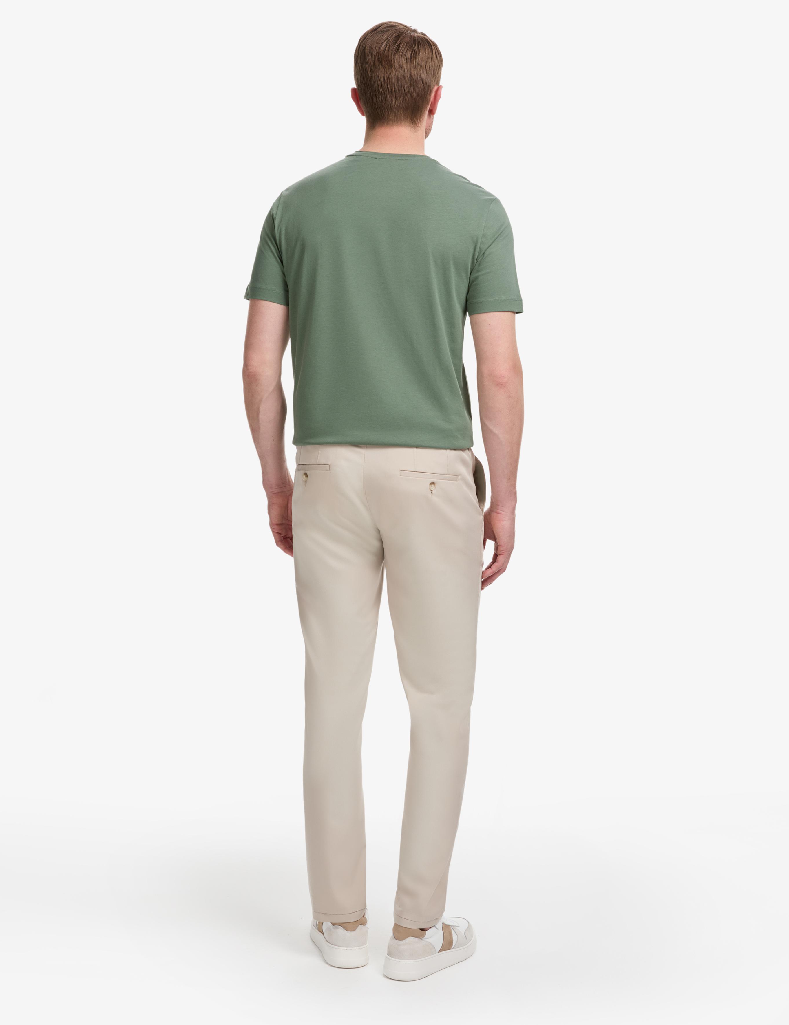 Bej Slim Fit Esnek Bel Klasik Jogger Pantolon