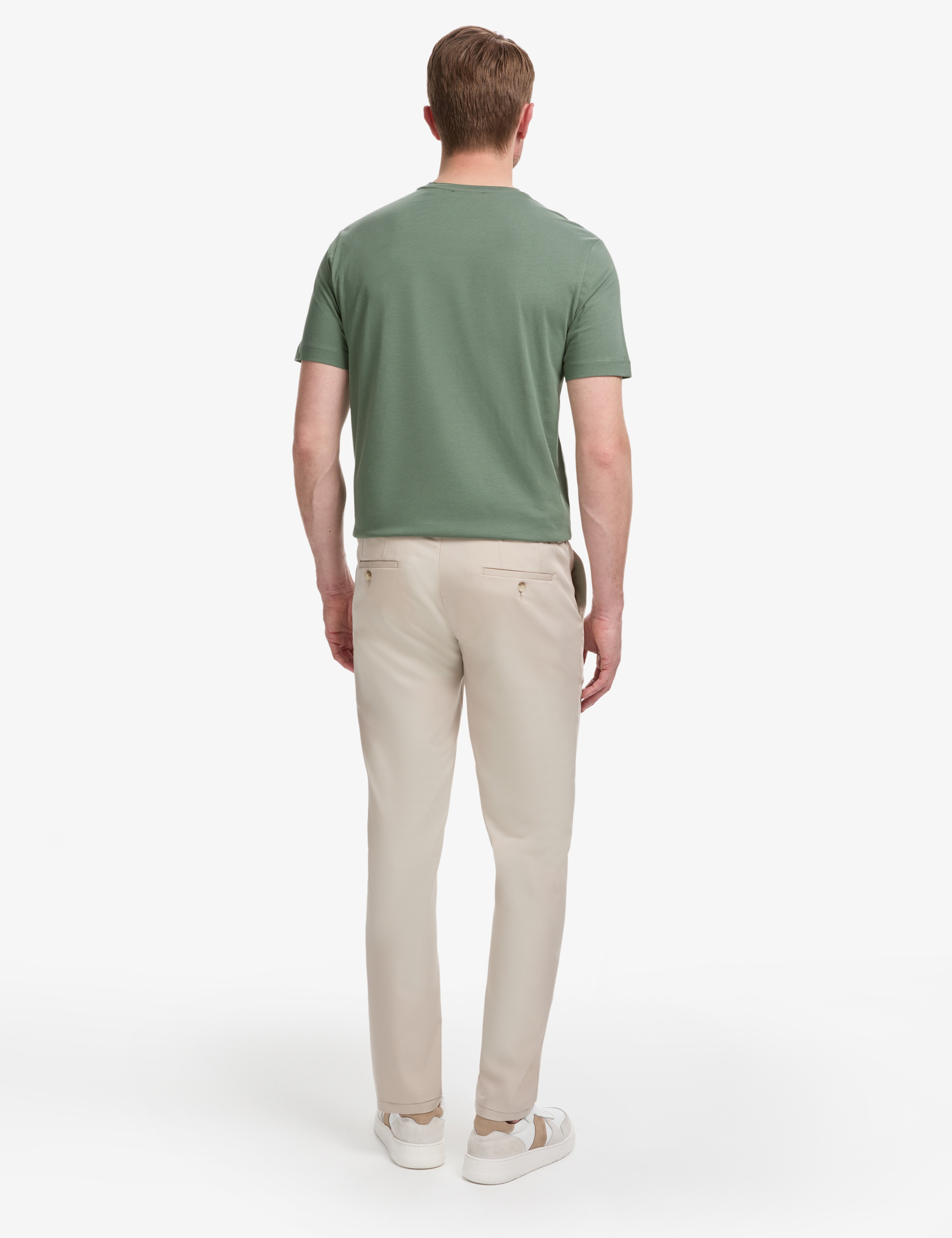 Bej Slim Fit Esnek Bel Klasik Jogger Pantolon