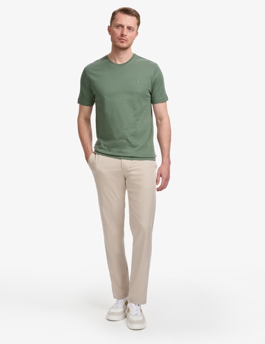 Bej Slim Fit Esnek Bel Klasik Jogger Pantolon