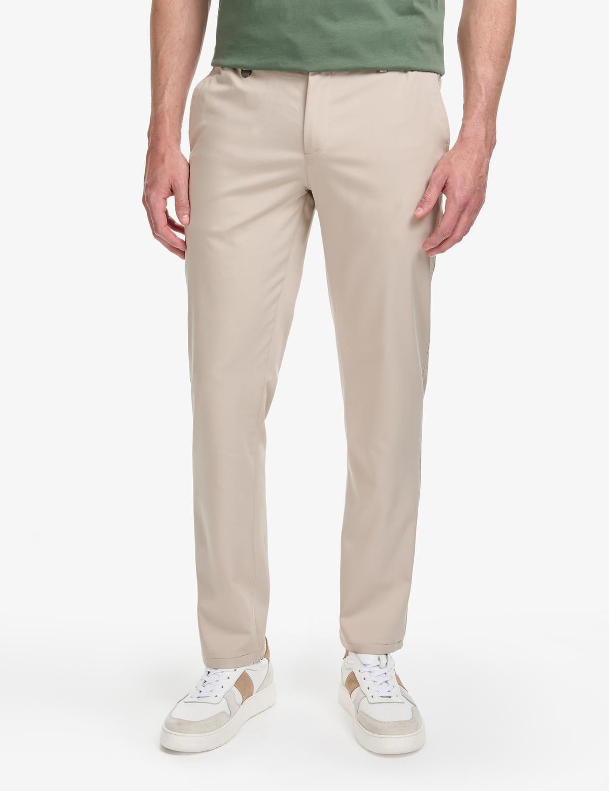 Bej Slim Fit Esnek Bel Klasik Jogger Pantolon - 50325166009
