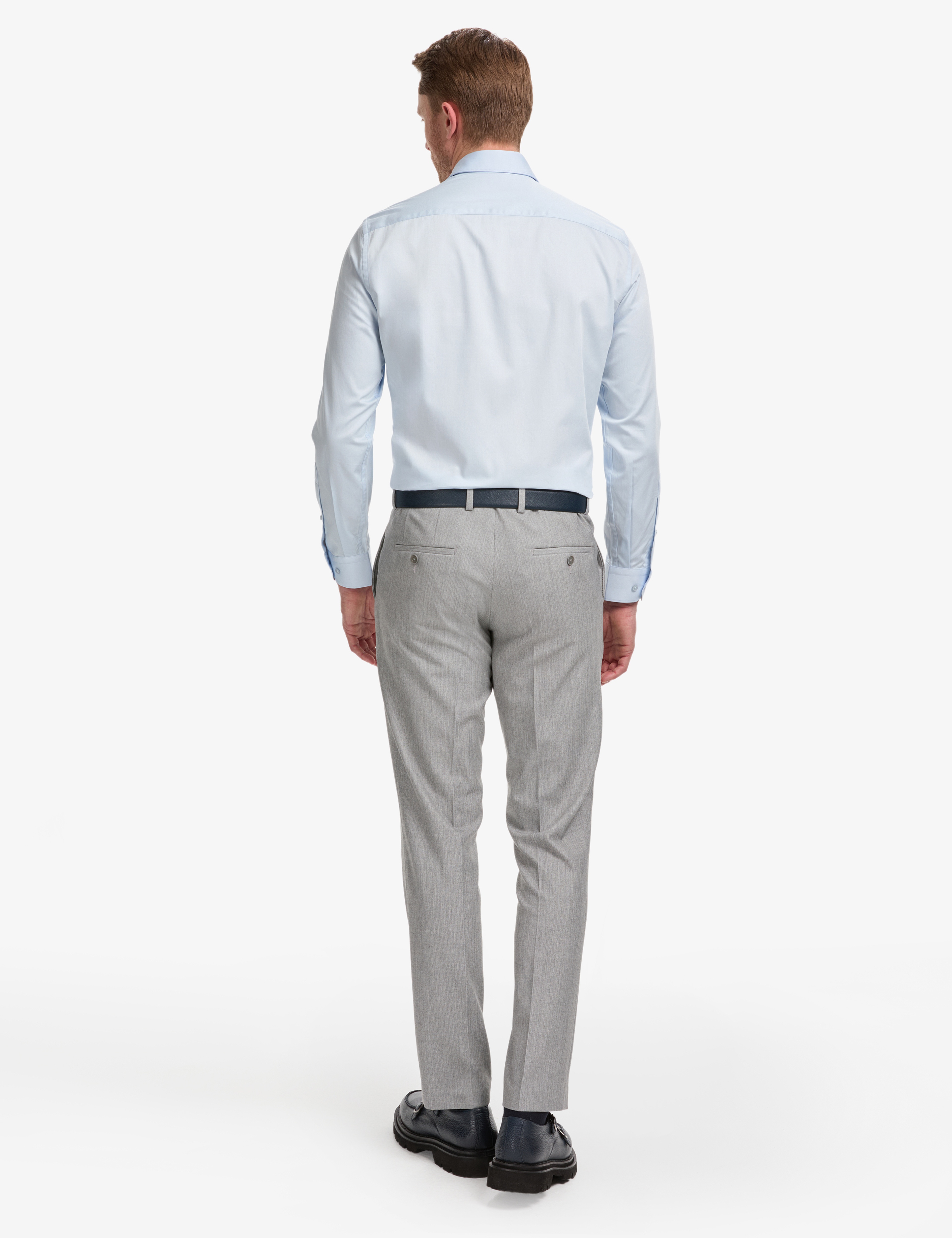 Gri Slim Fit Kumaş Pantolon - Image 4