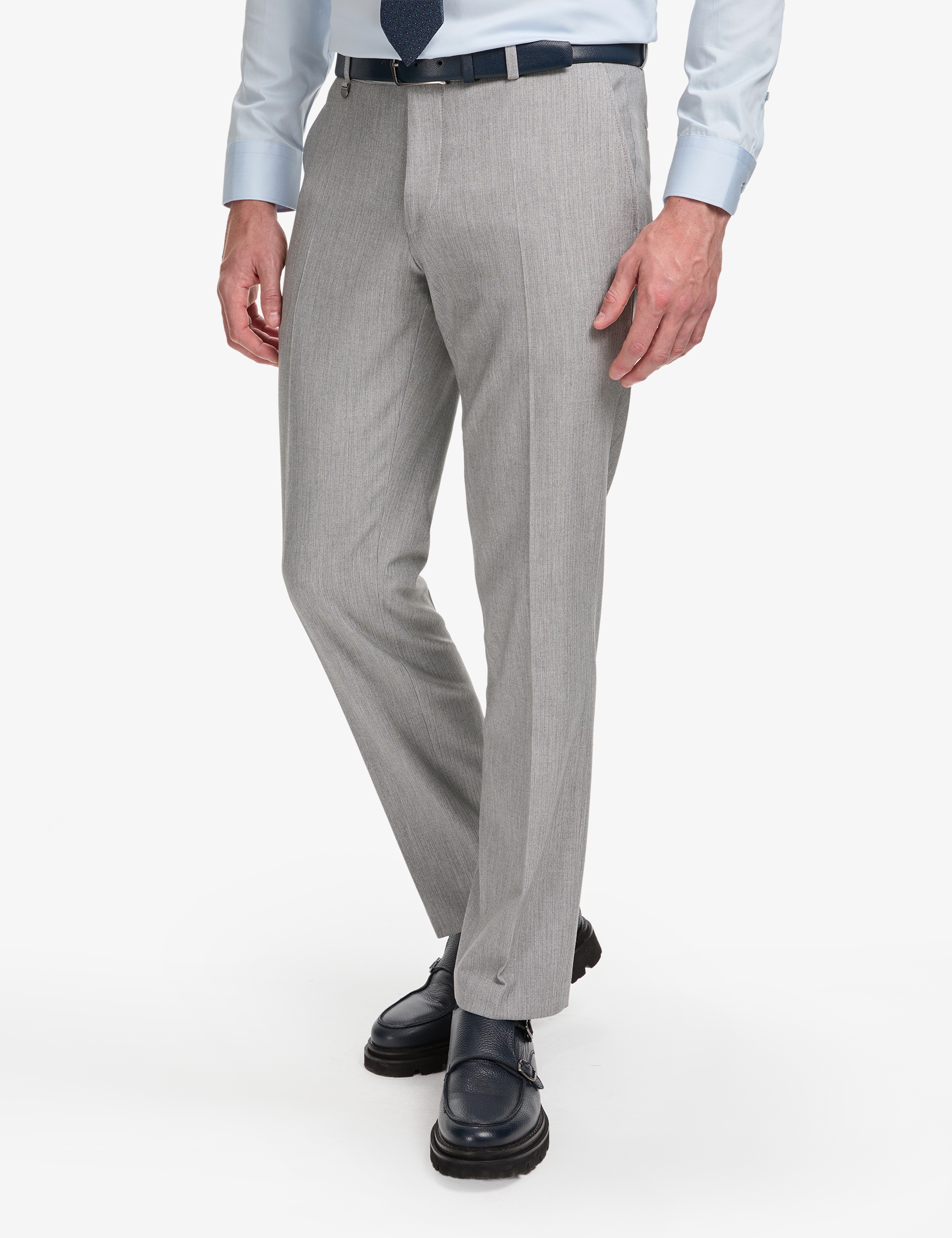 Gri Slim Fit Kumaş Pantolon - Image 2