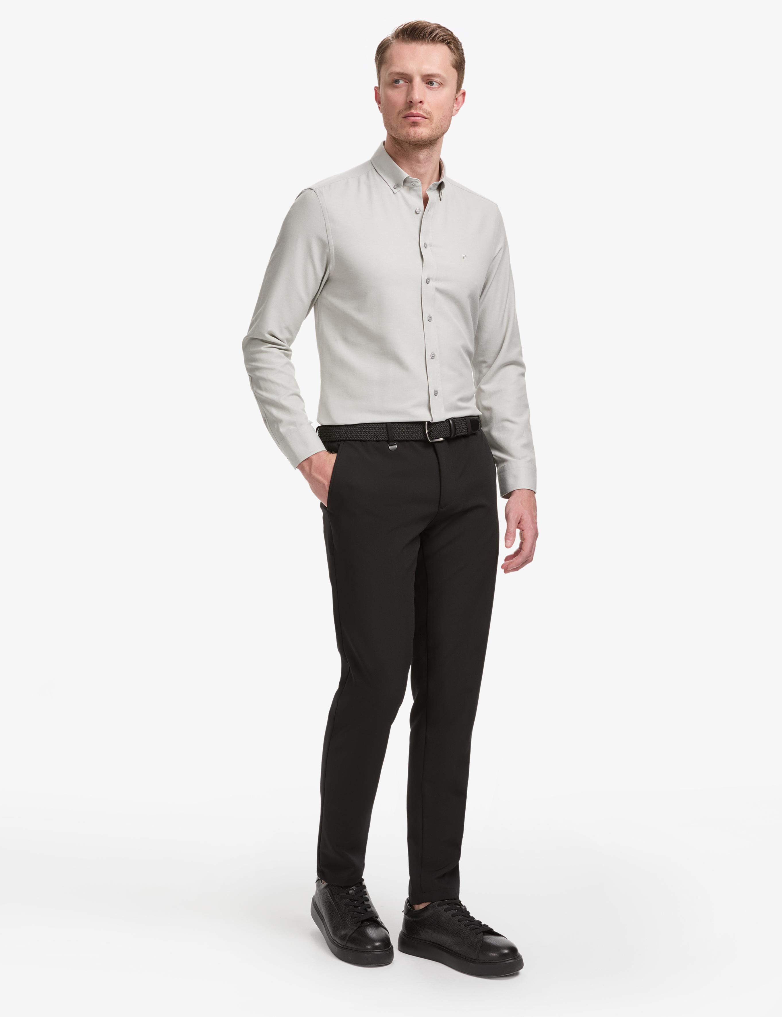 Siyah Ex. Slim Fit Kumaş Pantolon