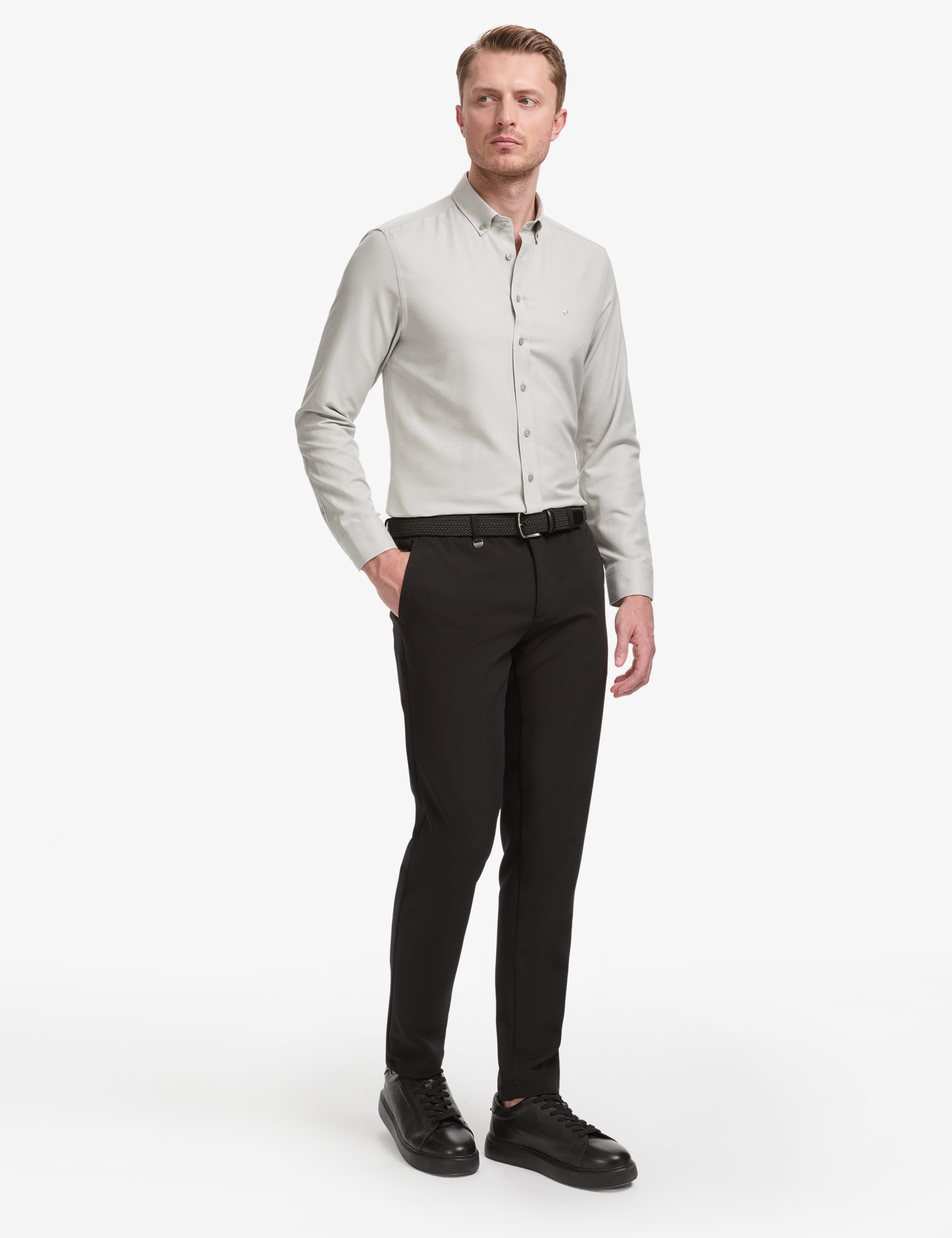 Siyah Ex. Slim Fit Kumaş Pantolon