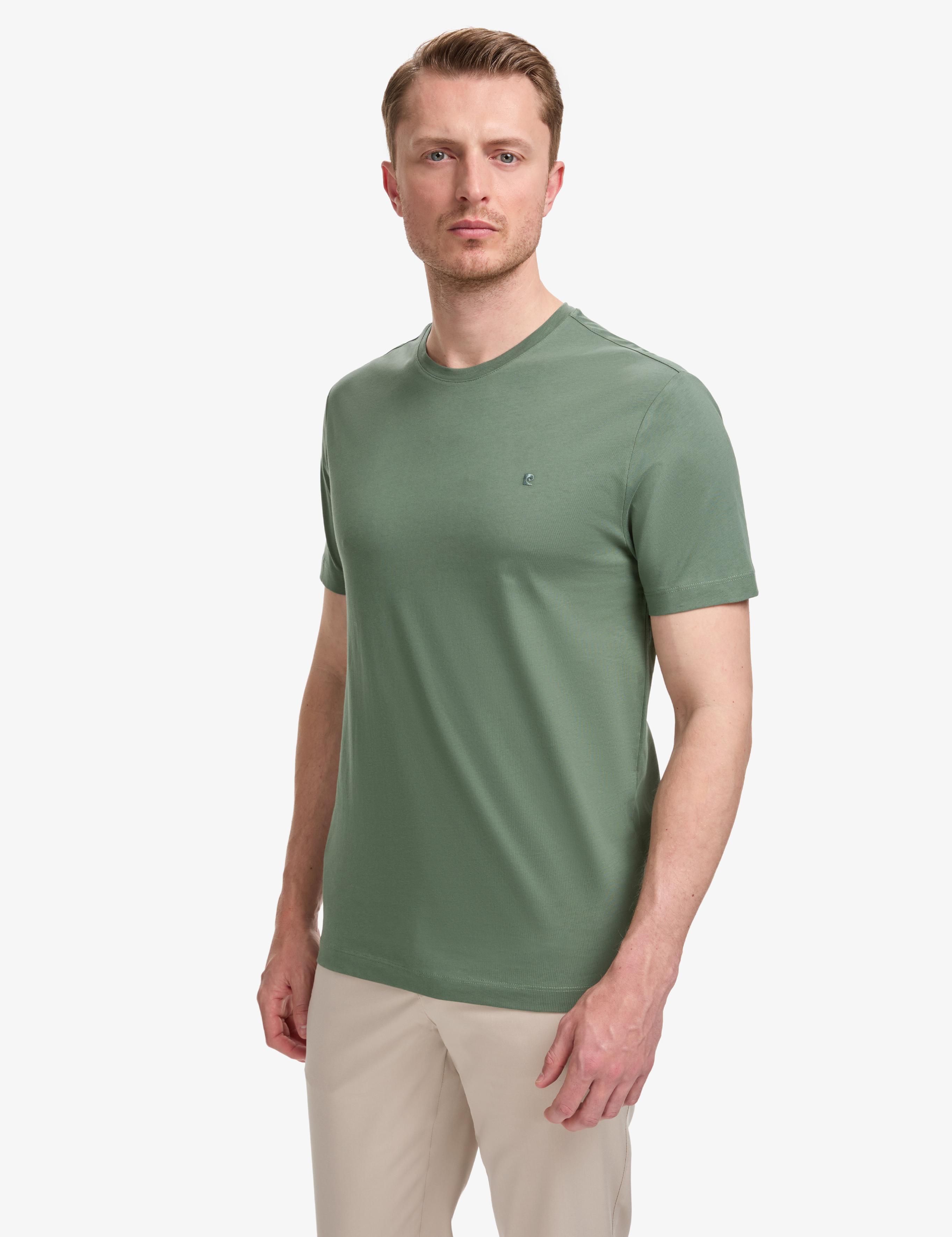 Haki Regular Fit %100 Pamuk Bisiklet Yaka Basic Tişört