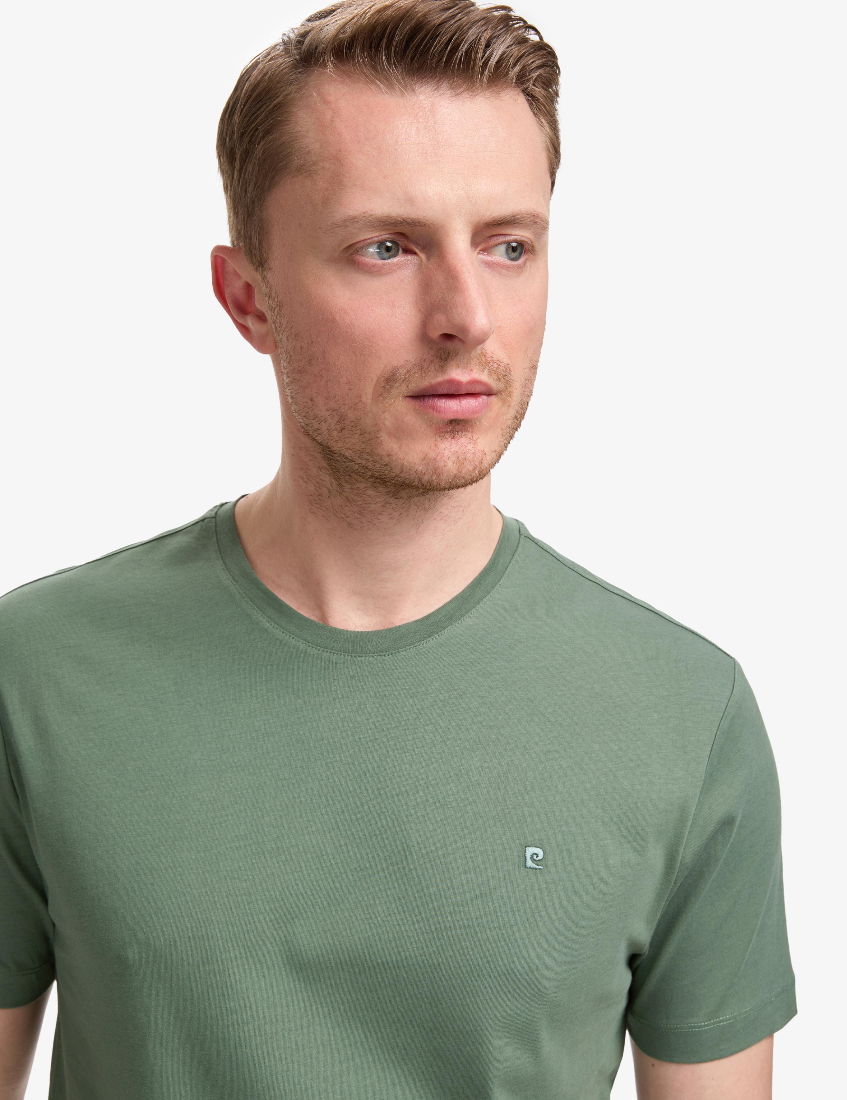 Haki Regular Fit %100 Pamuk Bisiklet Yaka Basic Tişört