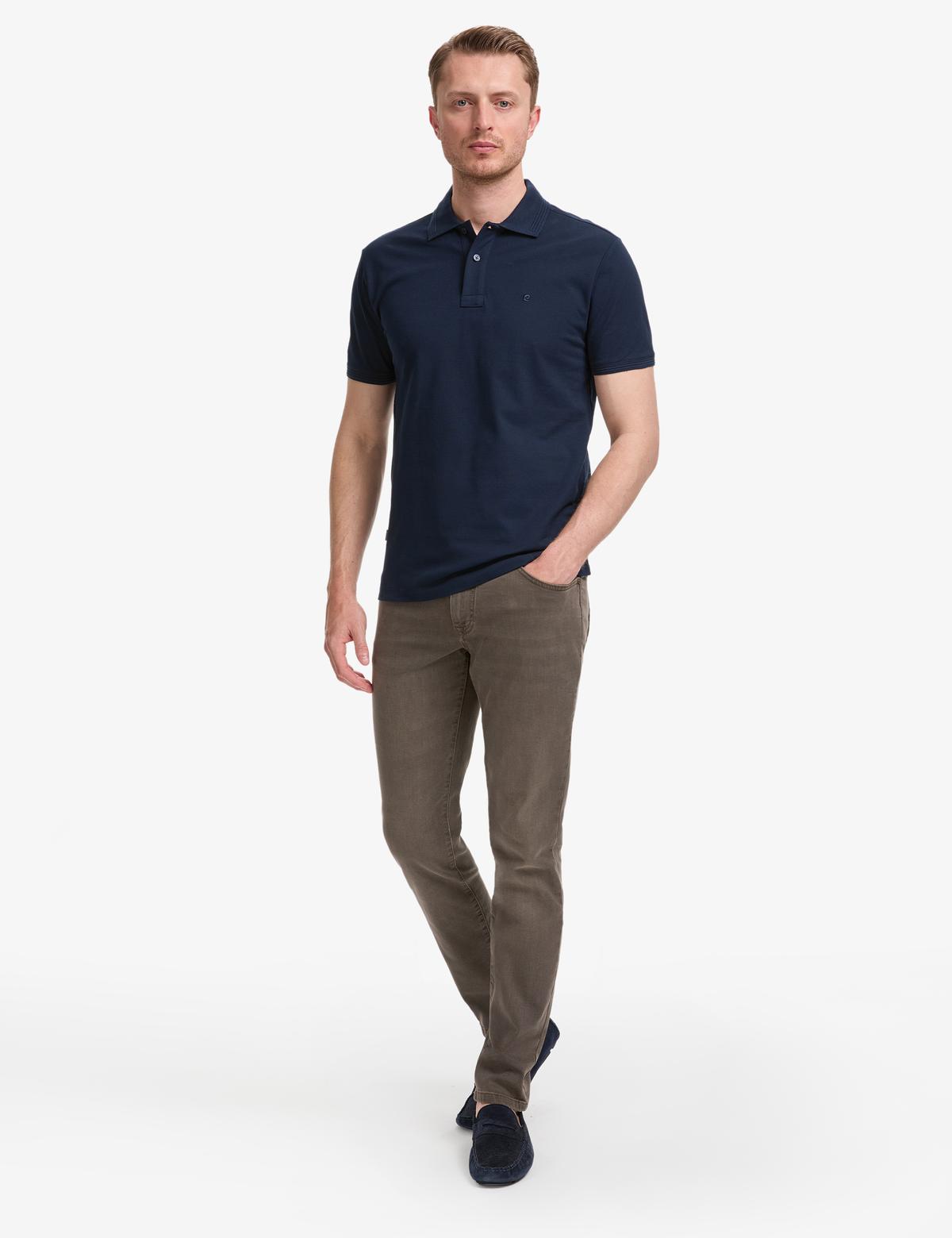 Lacivert Slim Fit Basic Tişört - 50321128063